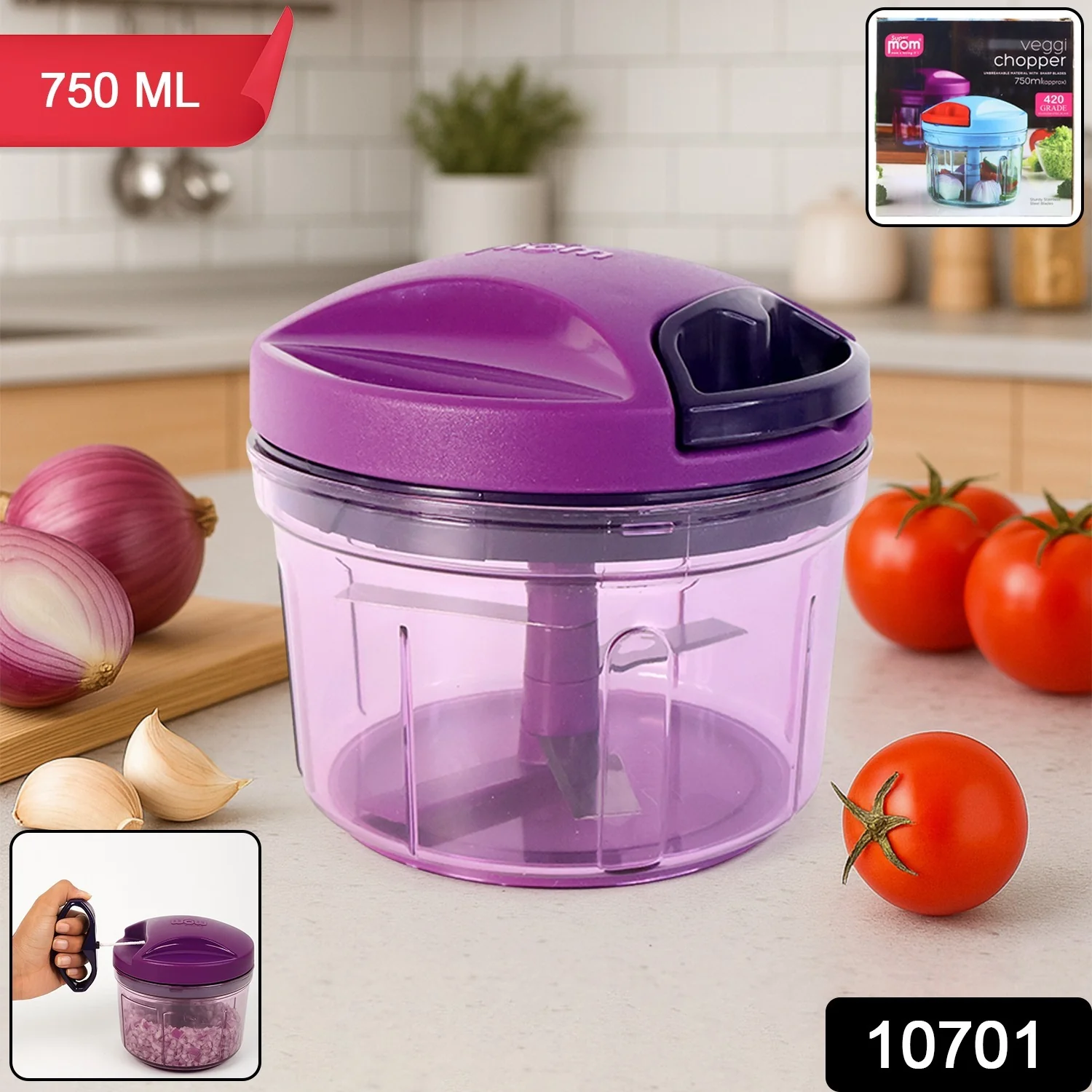 Supermom Handy Vegetable Chopper 750 ml - (1 pc) - Image 2