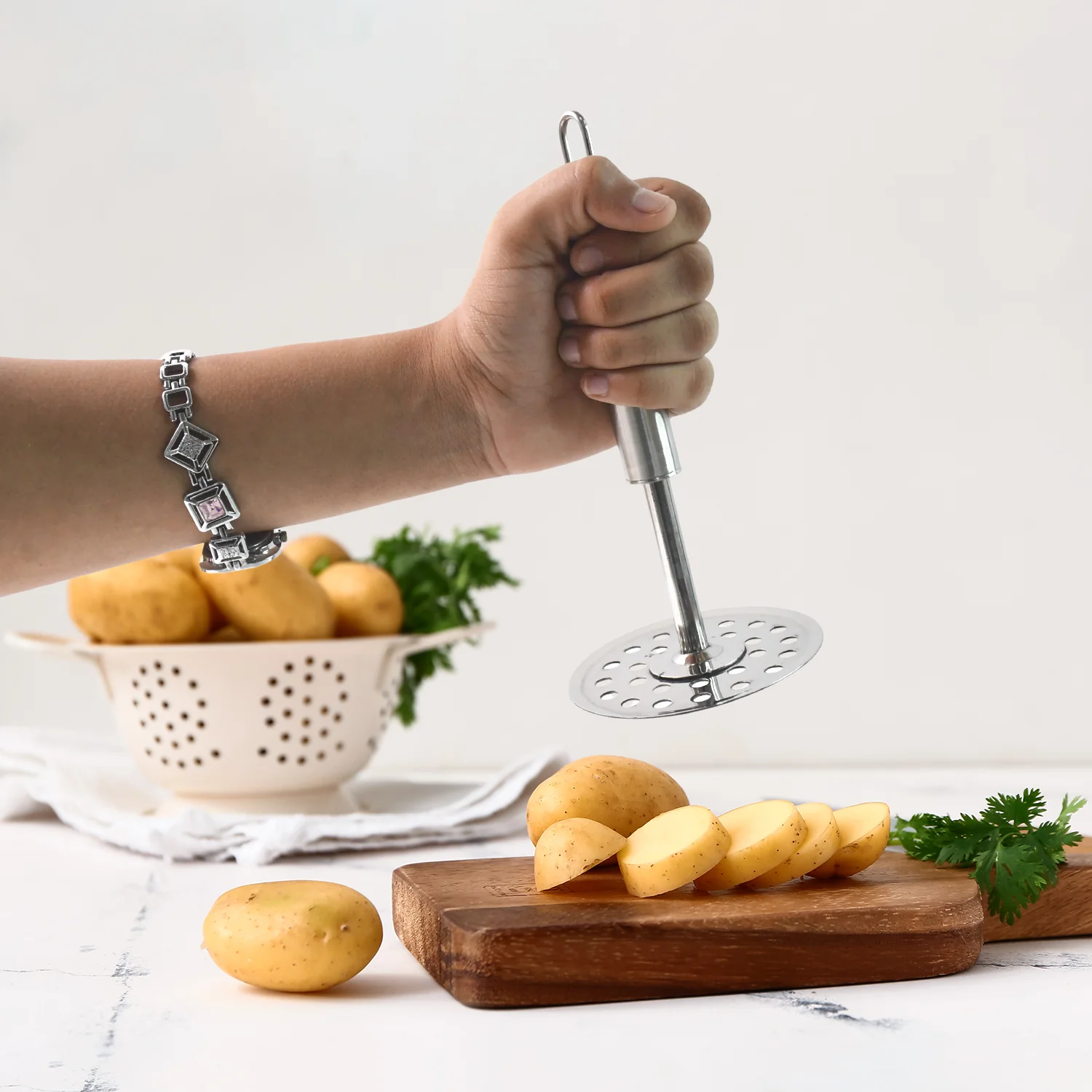 Supermom Heavy Duty Stainless Steel Potato Masher (1 Pc) - Image 6