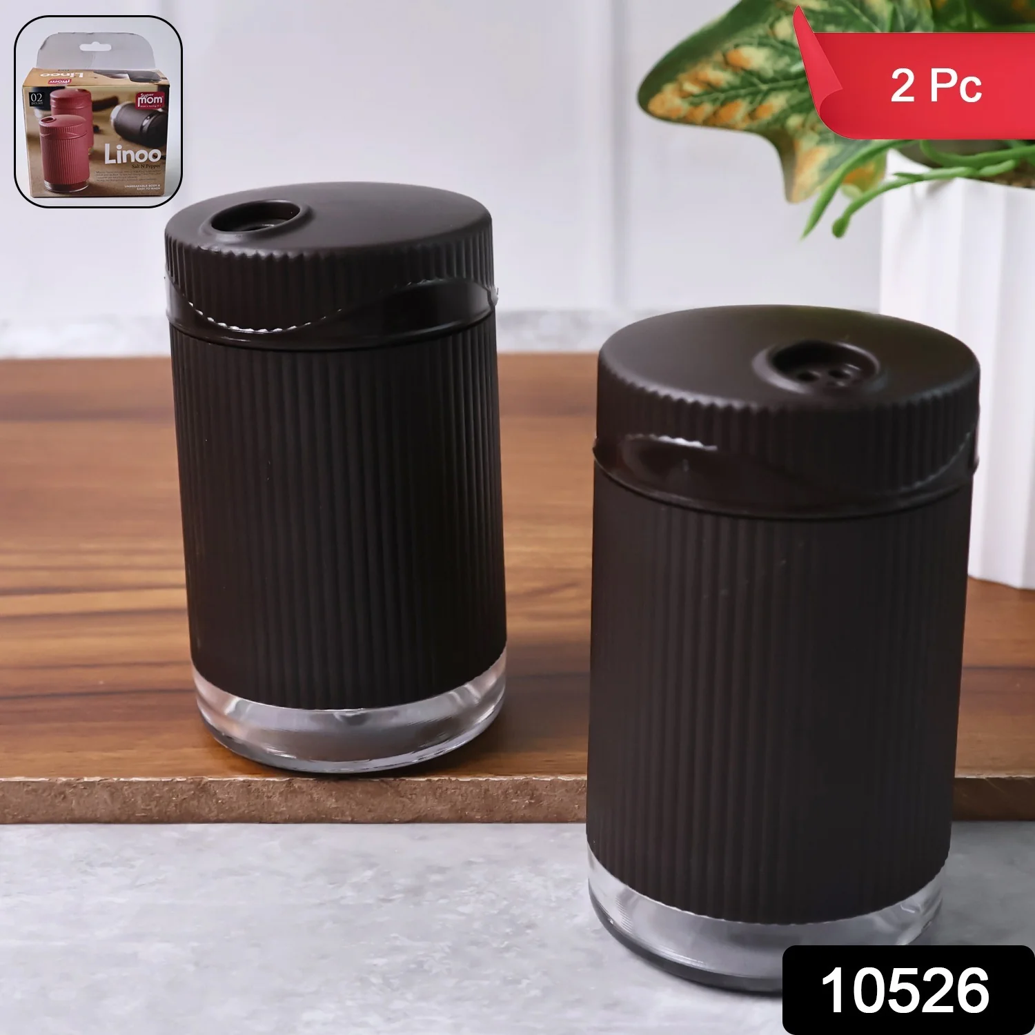 Supermom Linoo Salt & Pepper Dispenser Set (2 Pc) - Image 2
