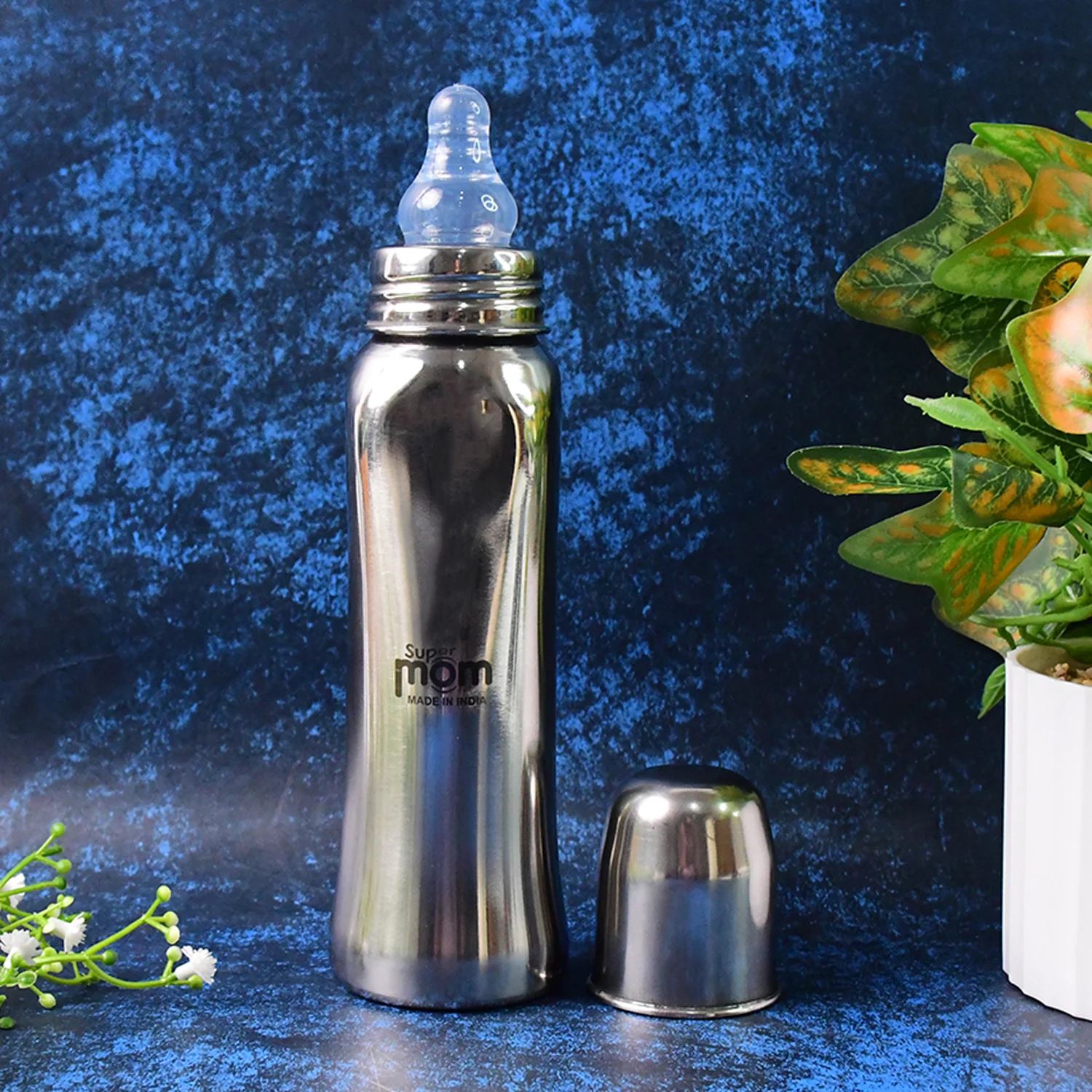 Supermom Lion Stainless Steel Feeding Bottle – 250ml - Image 4