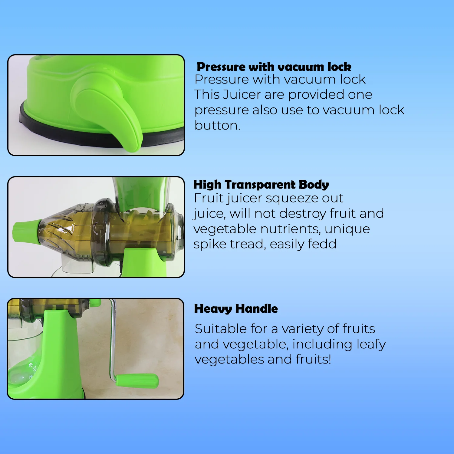 Supermom Manual Multi-Functional Fruit and Vegetable Juicer (1 Pc) - Image 7
