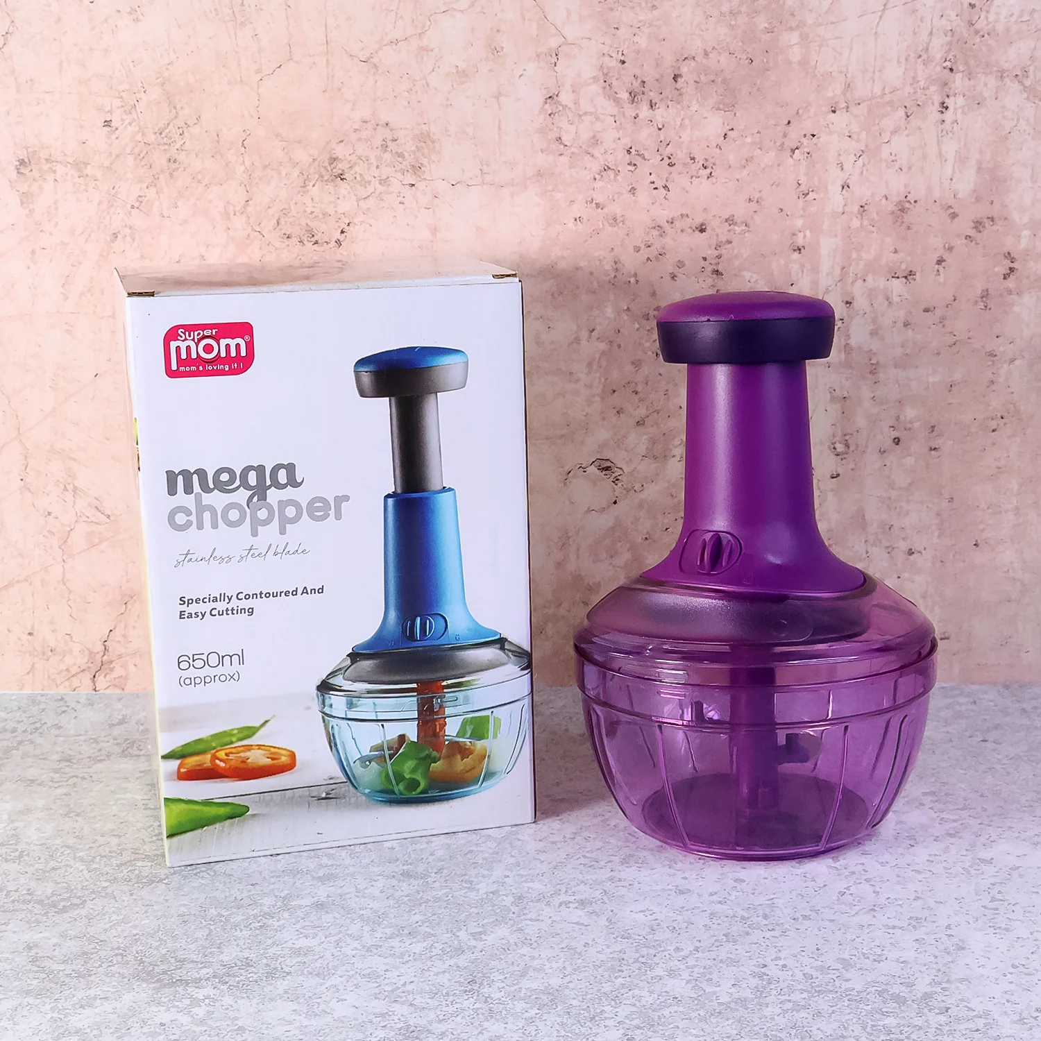 Supermom Manual Push Vegetable Chopper 650 ml - (1 Pc) - Image 7