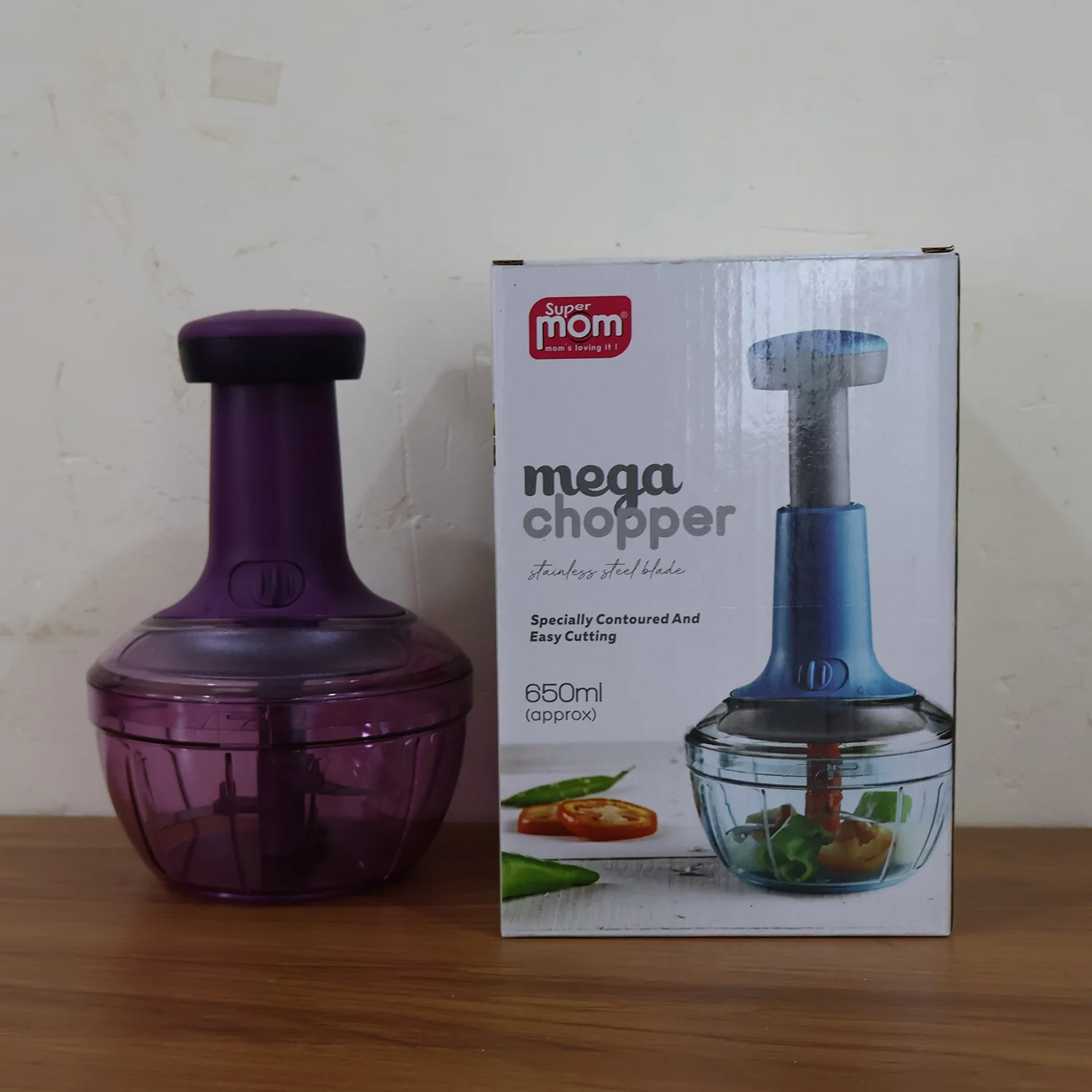 Supermom Manual Push Vegetable Chopper 650 ml - (1 Pc) - Image 8