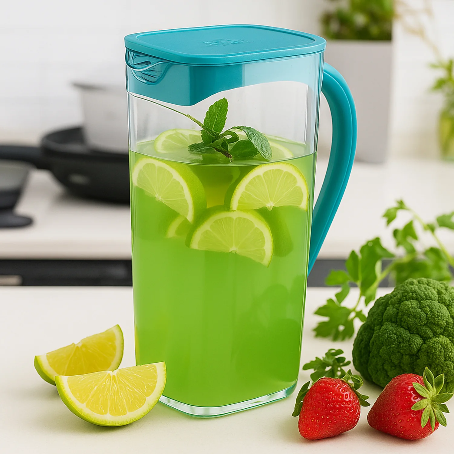 Supermom Plastic Marina Jug with 6 Glass Set - Image 9