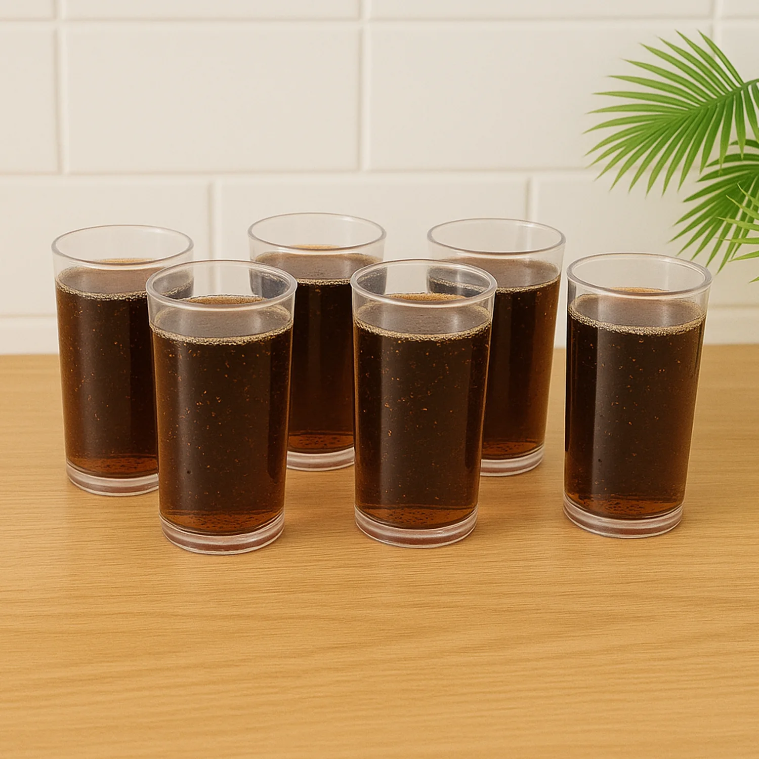 Supermom Plastic Martini Clear Glass Set (6 Pc) - Image 3