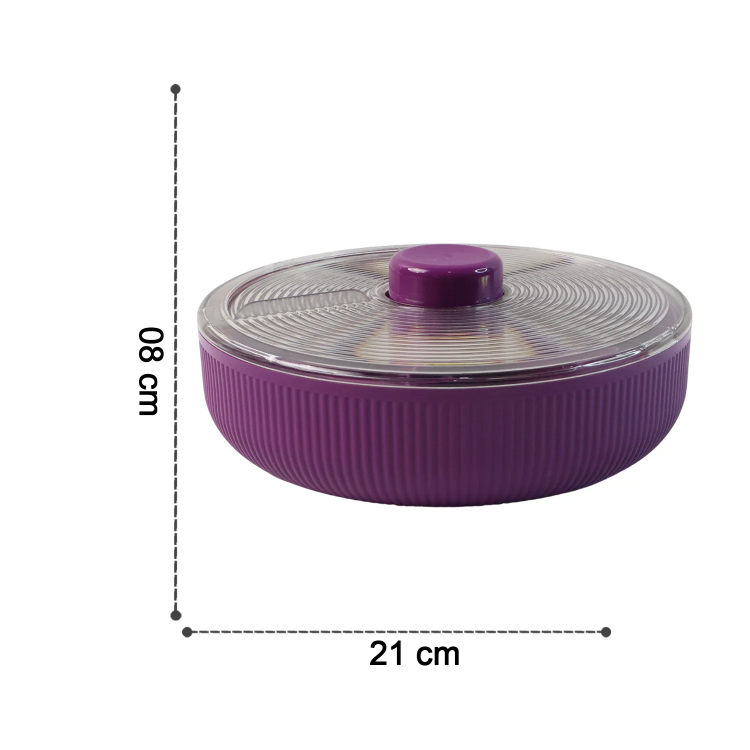 Supermom Multipurpose Round Rotating Dry Fruit & Snack Storage Container (1 Pc) - Image 4