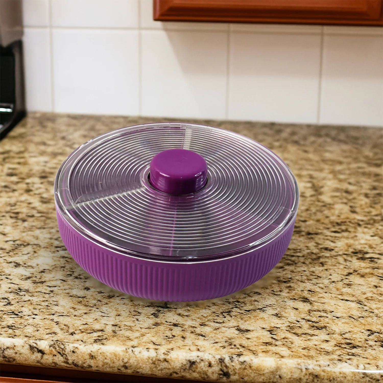 Supermom Multipurpose Round Rotating Dry Fruit & Snack Storage Container (1 Pc) - Image 7
