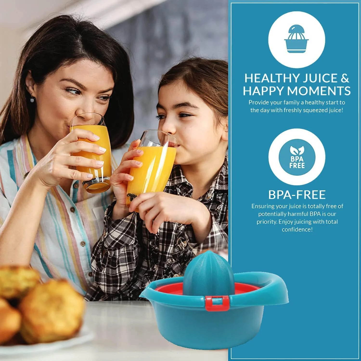Supermom Plastic Premium Manual Hand Press Citrus Juicer (1 Pc) - Image 3