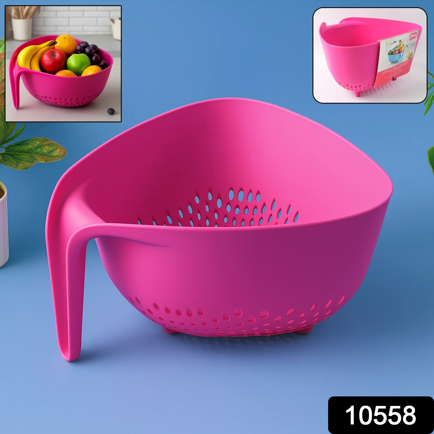 Supermom Plastic Premium Multipurpose Triangular Kitchen Colander (1 Pc) - Image 2