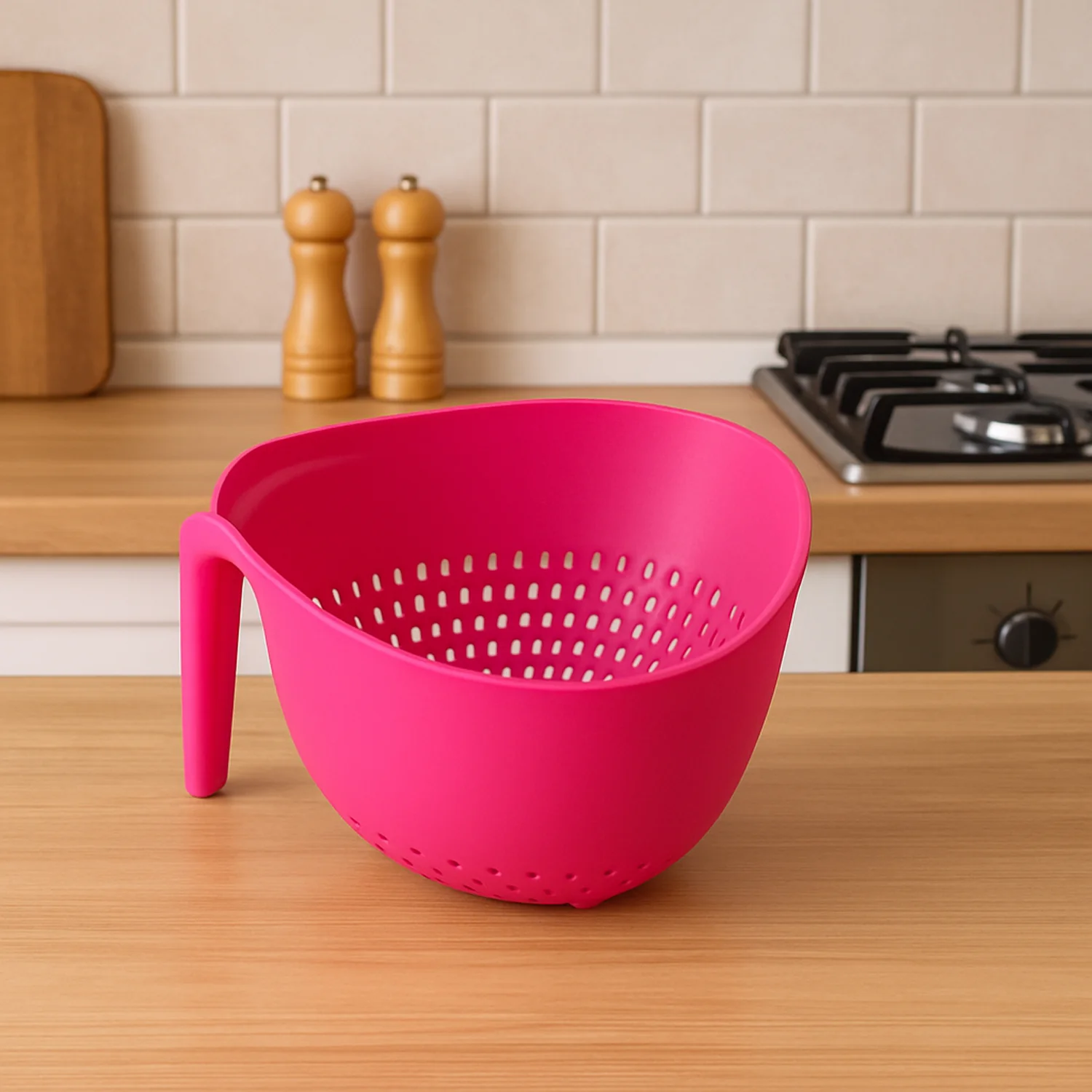 Supermom Plastic Premium Multipurpose Triangular Kitchen Colander (1 Pc) - Image 7