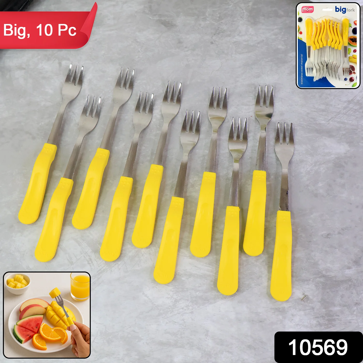 Supermom Premium Stainless Steel Big Fork (10 Pc / Set) - Image 2