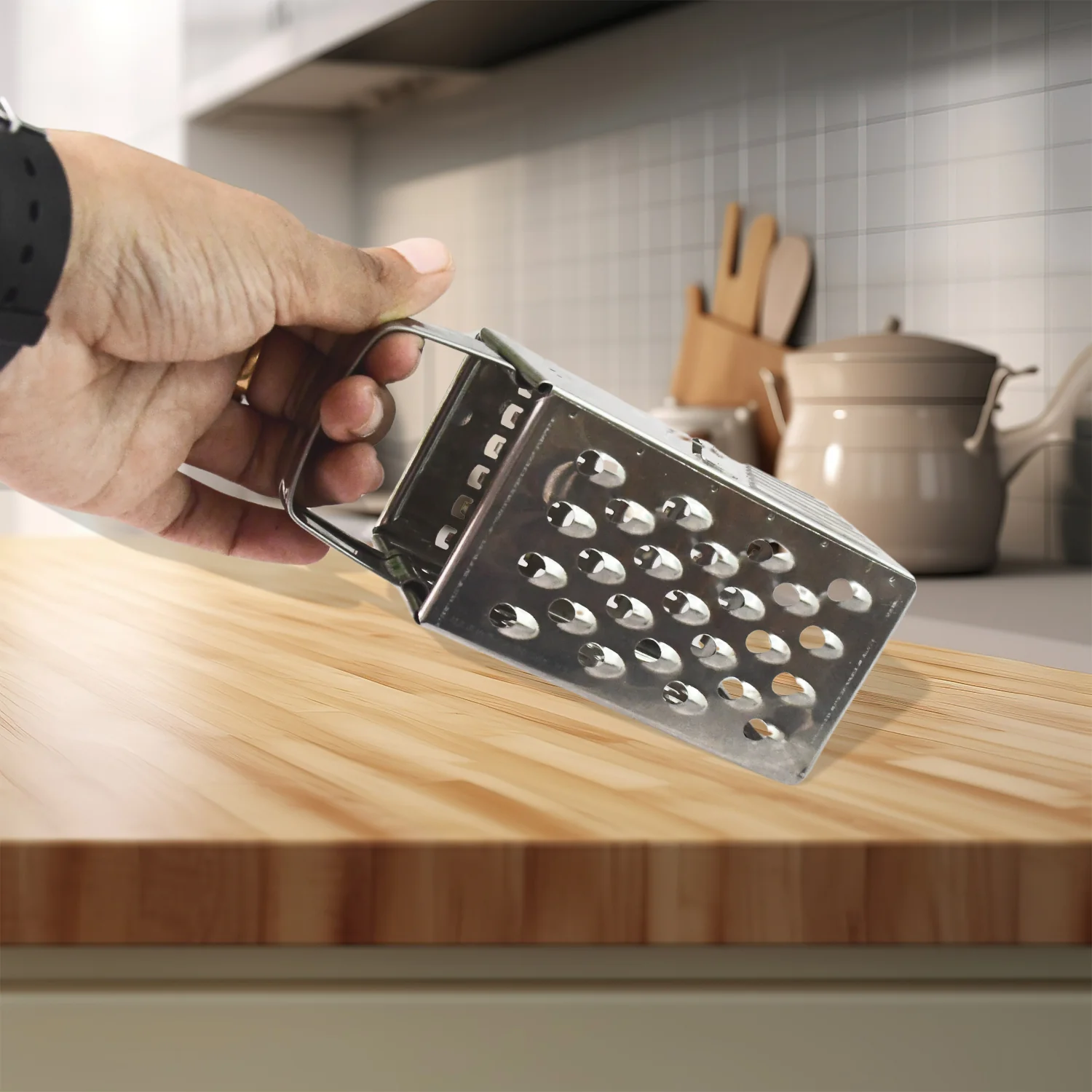 Supermom Premium 4-in-1 Stainless Steel Compact Grater and Slicer - Image 7