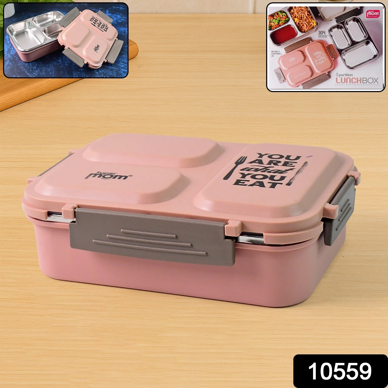 Supermom Premium Stainless Steel Inner Lunch Box (1 Pc) - Image 2