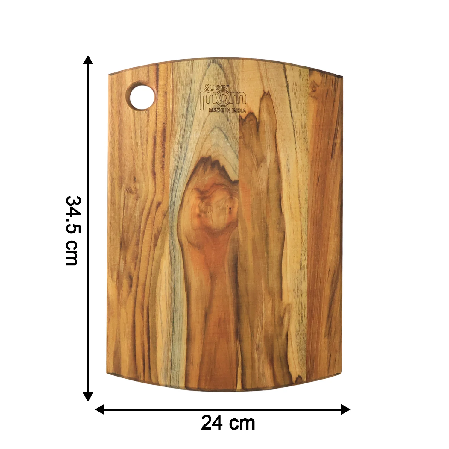 Supermom Premium Teak Wood Chopping Board for Kitchen (1 Pc) - Image 8