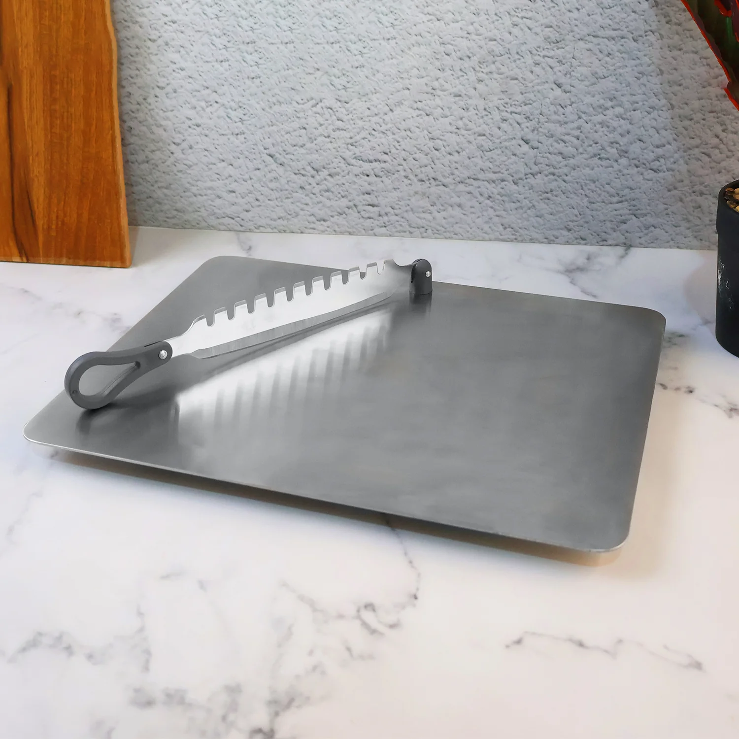 Supermom Stainless Steel Multifunctional Cut & Chop Vegetable Slicer Tool (1 Pc) - Image 6