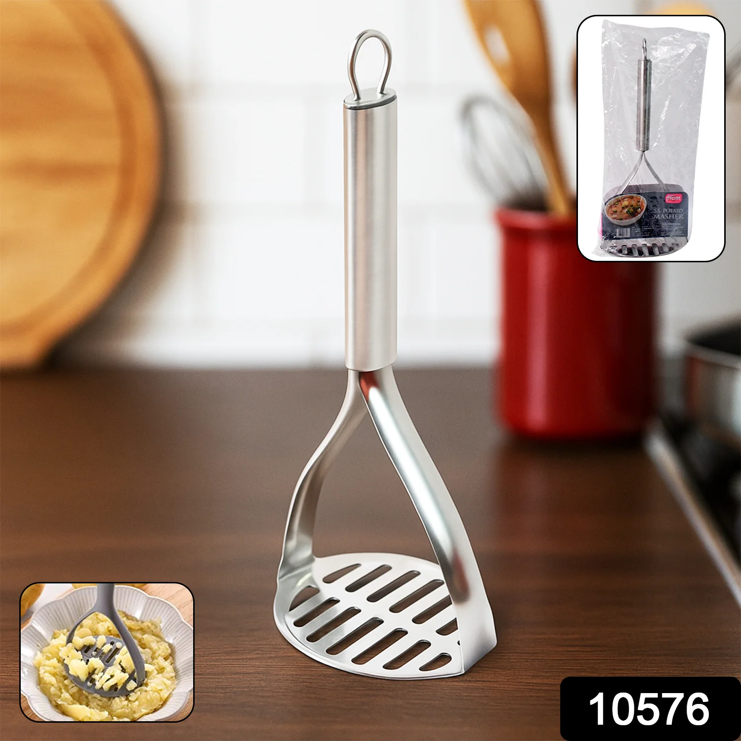 Supermom Stainless Steel Potato Masher with Stylish Handle (1 Pc) - Image 2