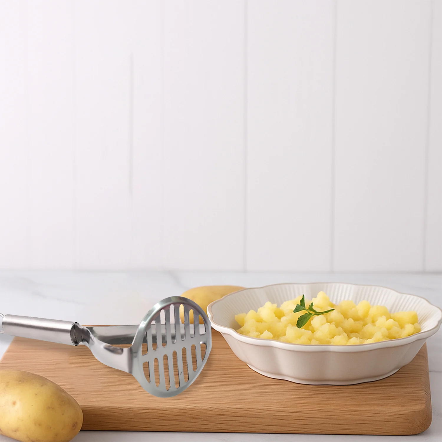 Supermom Stainless Steel Potato Masher with Stylish Handle (1 Pc) - Image 3