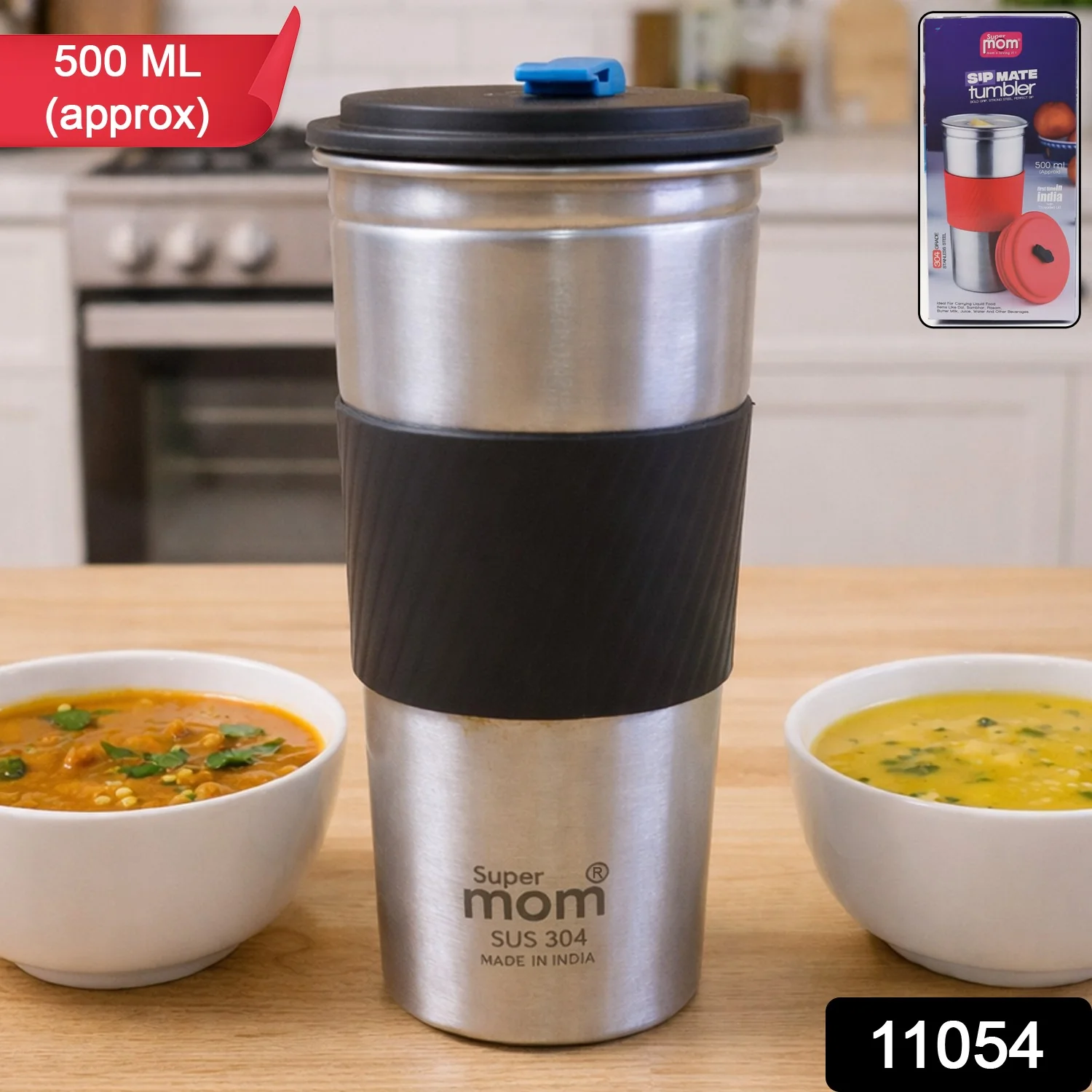 Supermom Stainless Steel Sip Mate Travel Tumbler (Approx. 500 ml) - Image 2