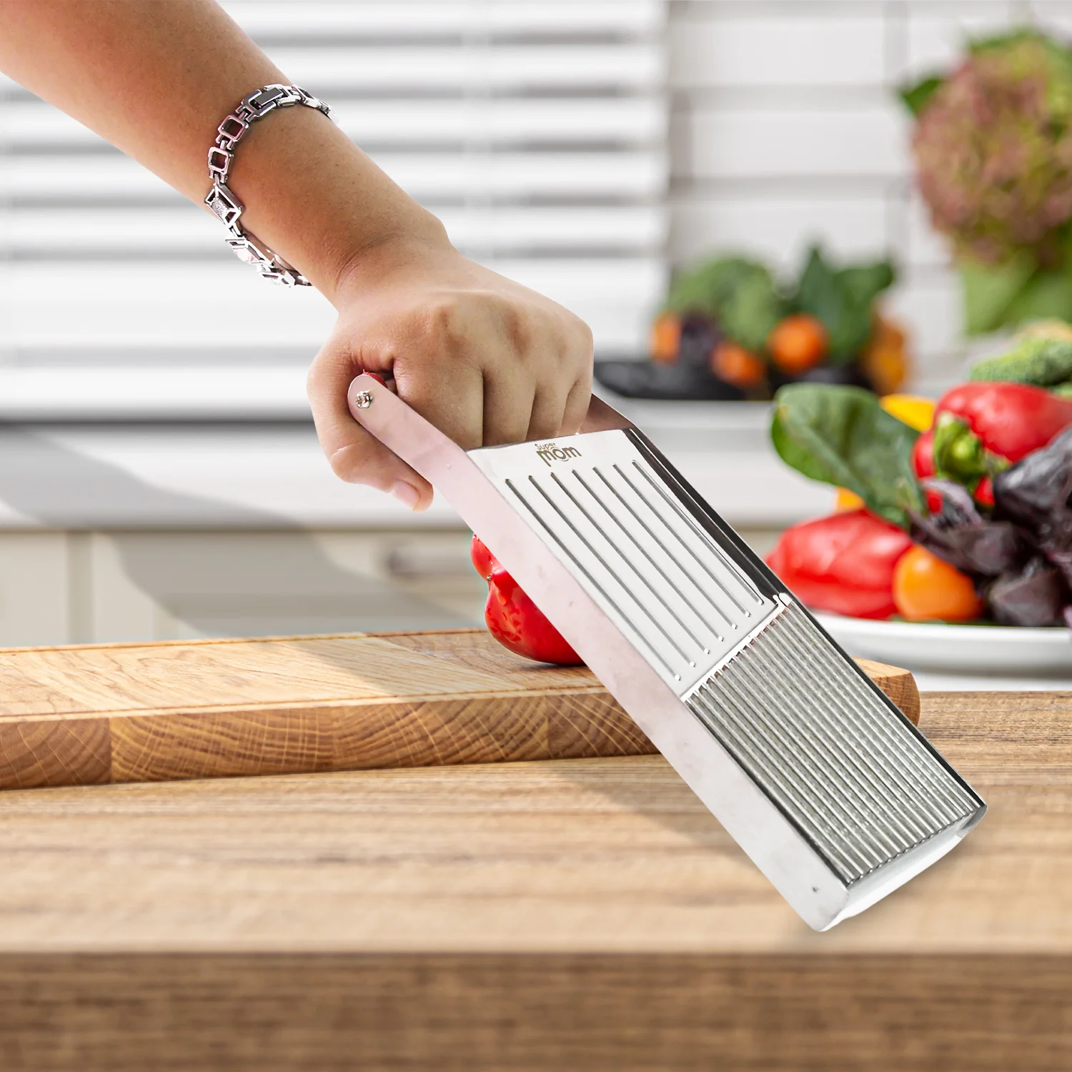 Supermom Stylish Stainless Steel Vegetable & Fruit Slicer - Image 3