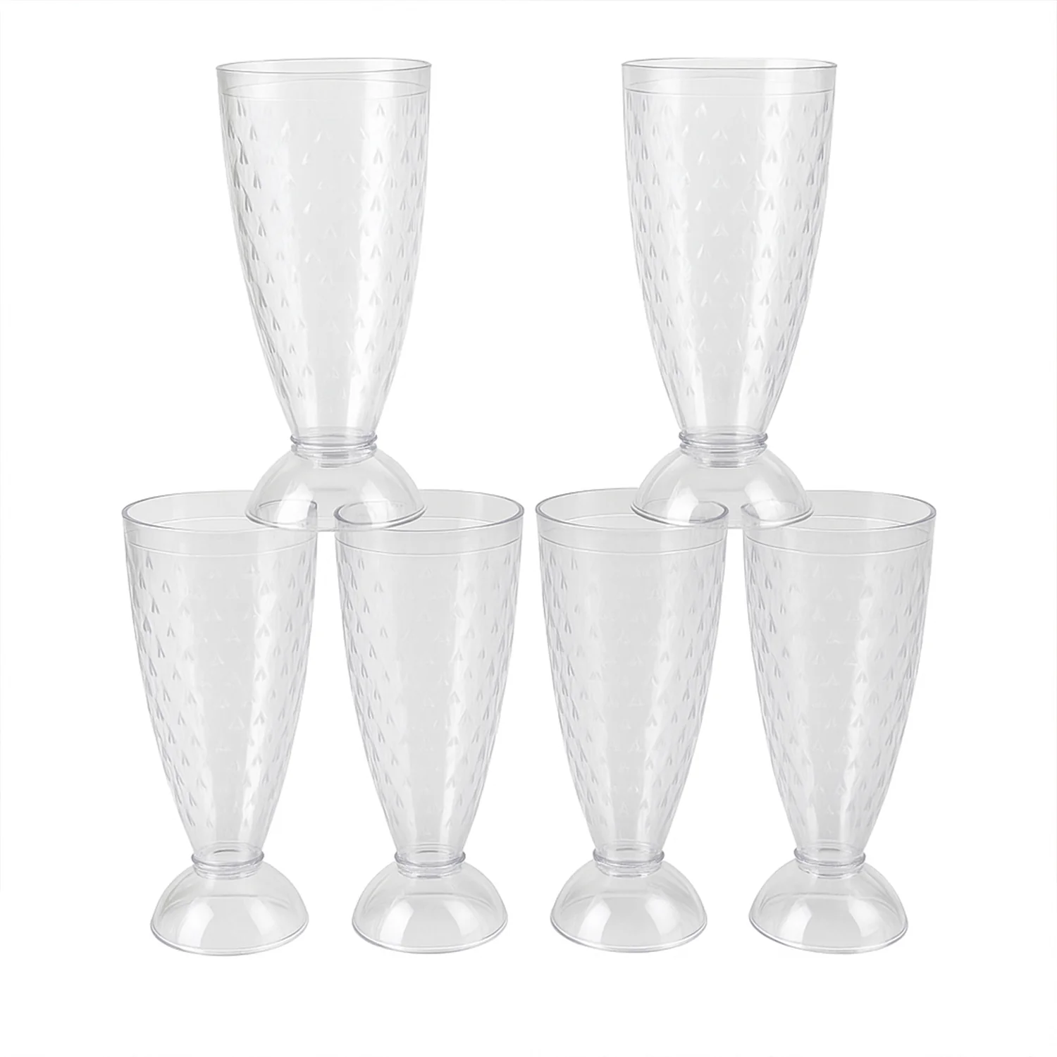 Supermom Transparent Plastic Milkshake Glass Set (400ML / 6 Pc) - Image 5