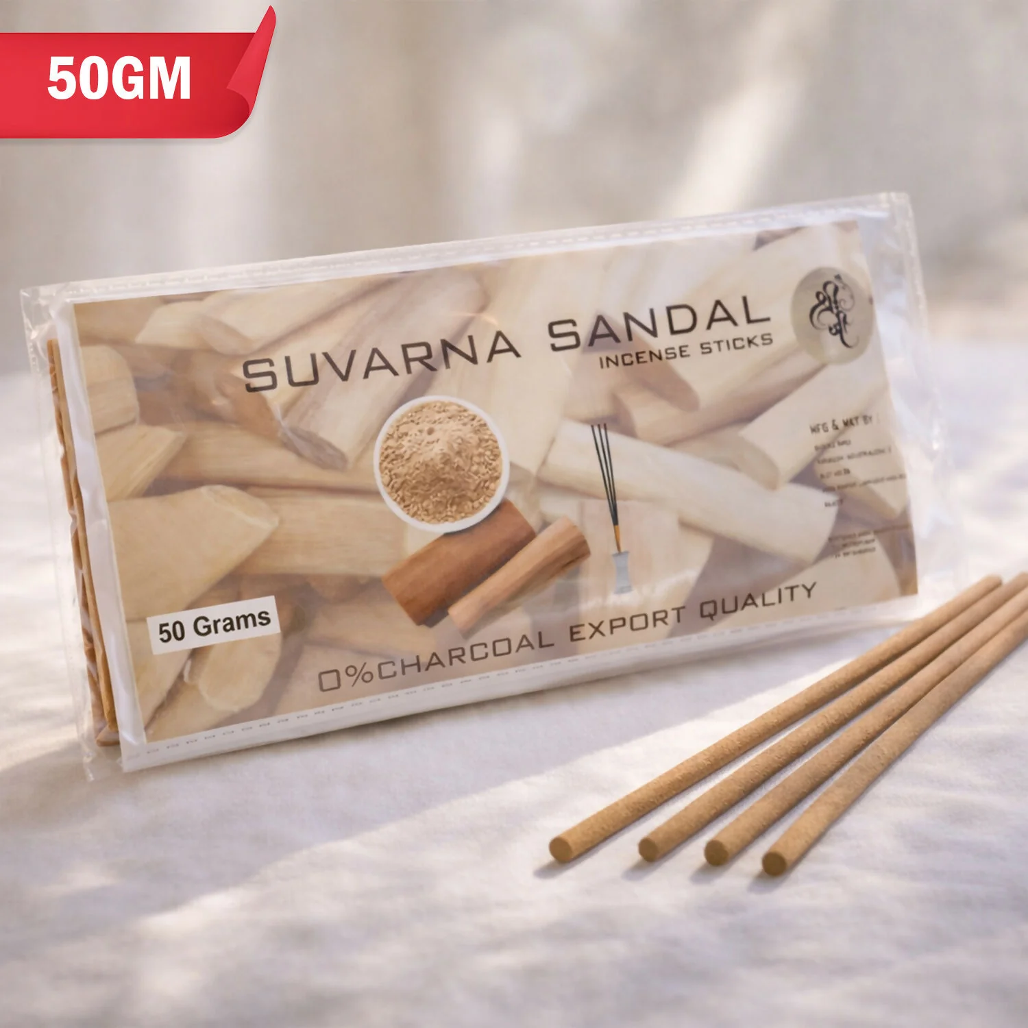 Suvarna Sandal Fragrance scented Stick Agarbatti Natural Incense Sticks for Pooja - Image 2