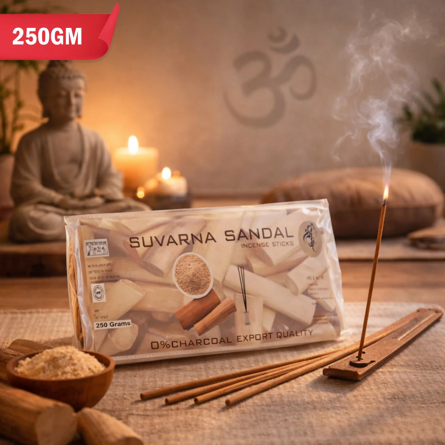 Suvarna Sandal Fragrance scented Stick Agarbatti Natural Incense Sticks for Pooja - Image 4