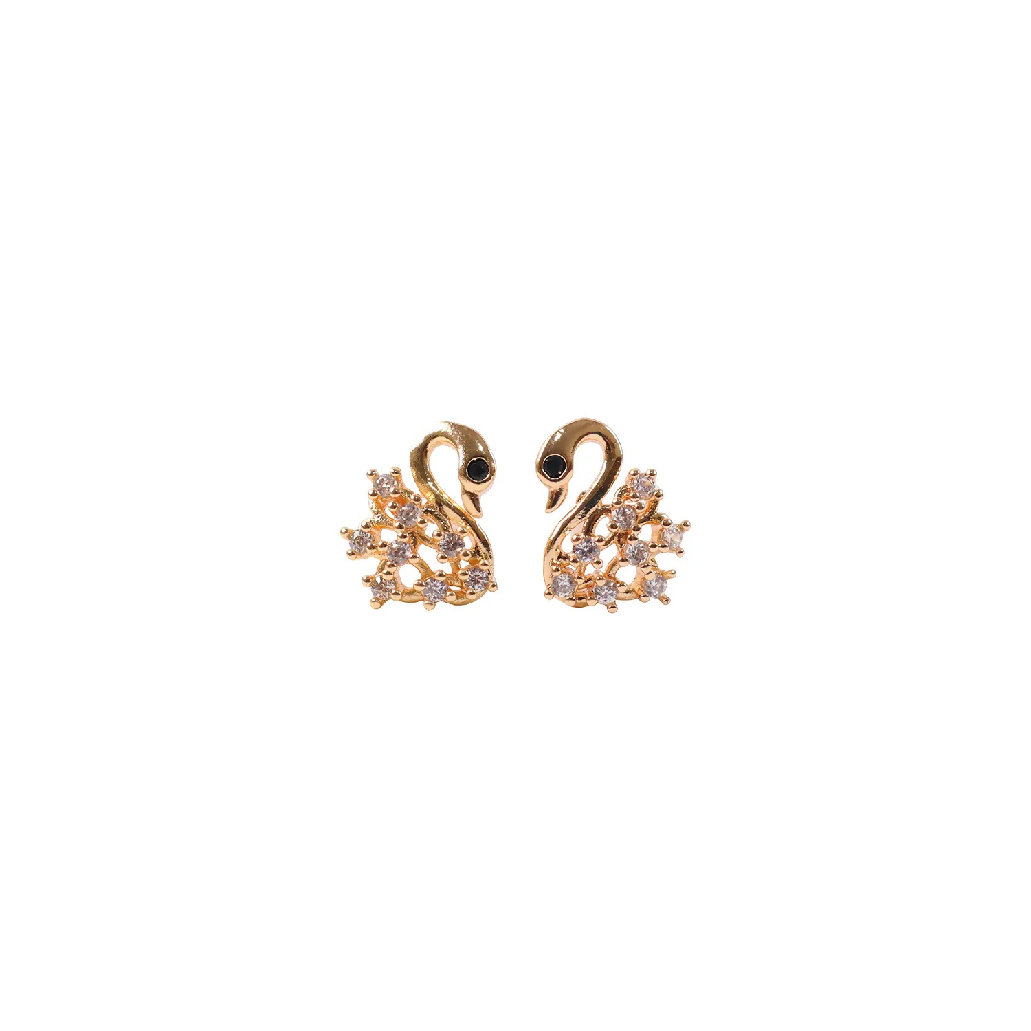 Swan Shape CZ Stud Earrings for Women – Elegant Daily Wear Jewellery - Image 5