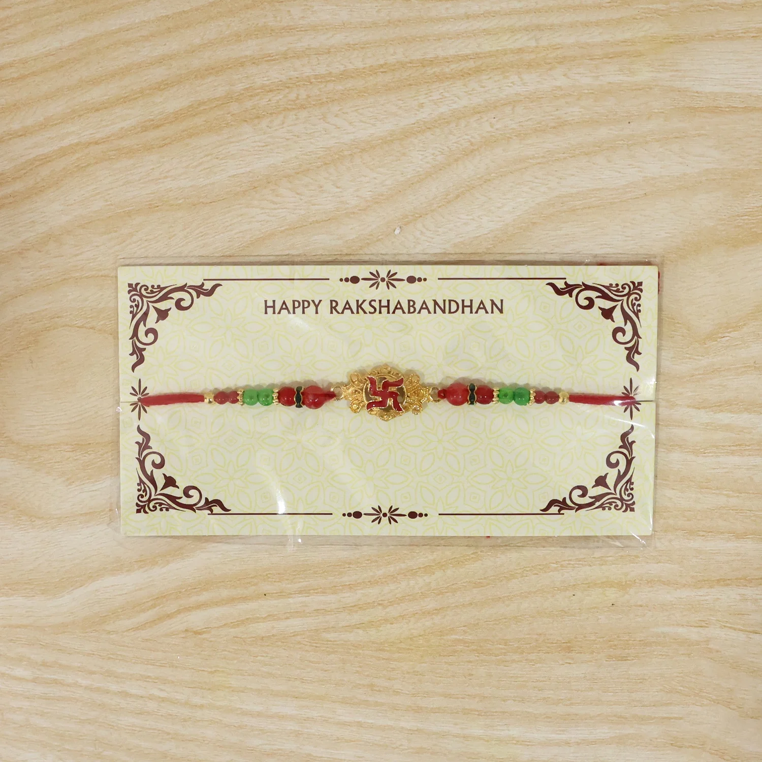 Swastik Symbol Auspicious Designer Rakhi - Image 7