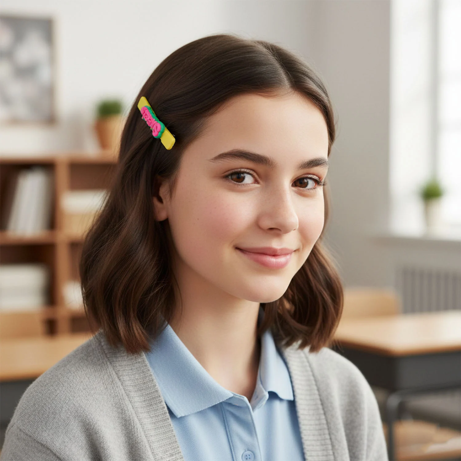Sweet Text Decorative Hair Clip Set (4 Pc) - Image 4
