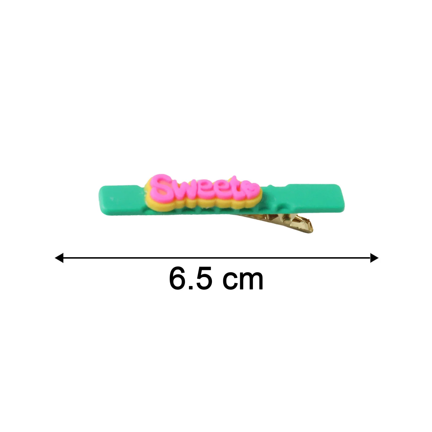Sweet Text Decorative Hair Clip Set (4 Pc) - Image 6