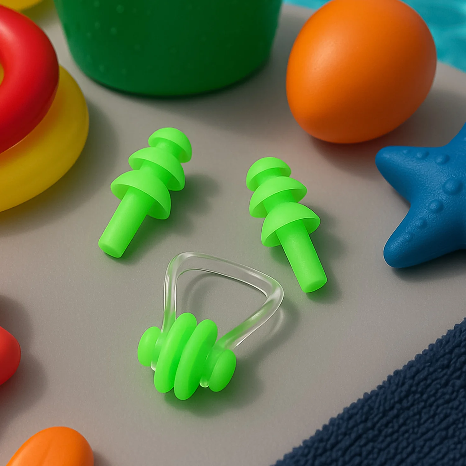 Swimming Earplugs and Nose Clip Set (3 Pc) - Image 4