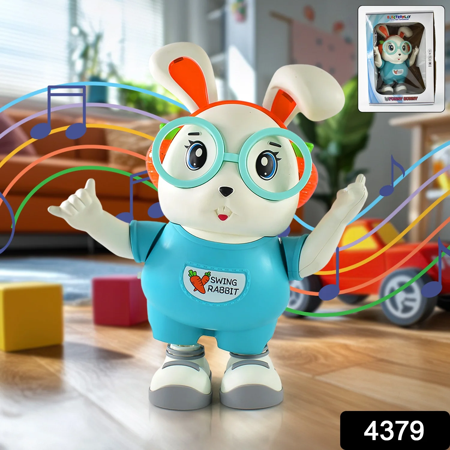 Electroplay Swing Rabbit Musical Dancing Toy(1 Pc / Battery Not Included) - Image 2