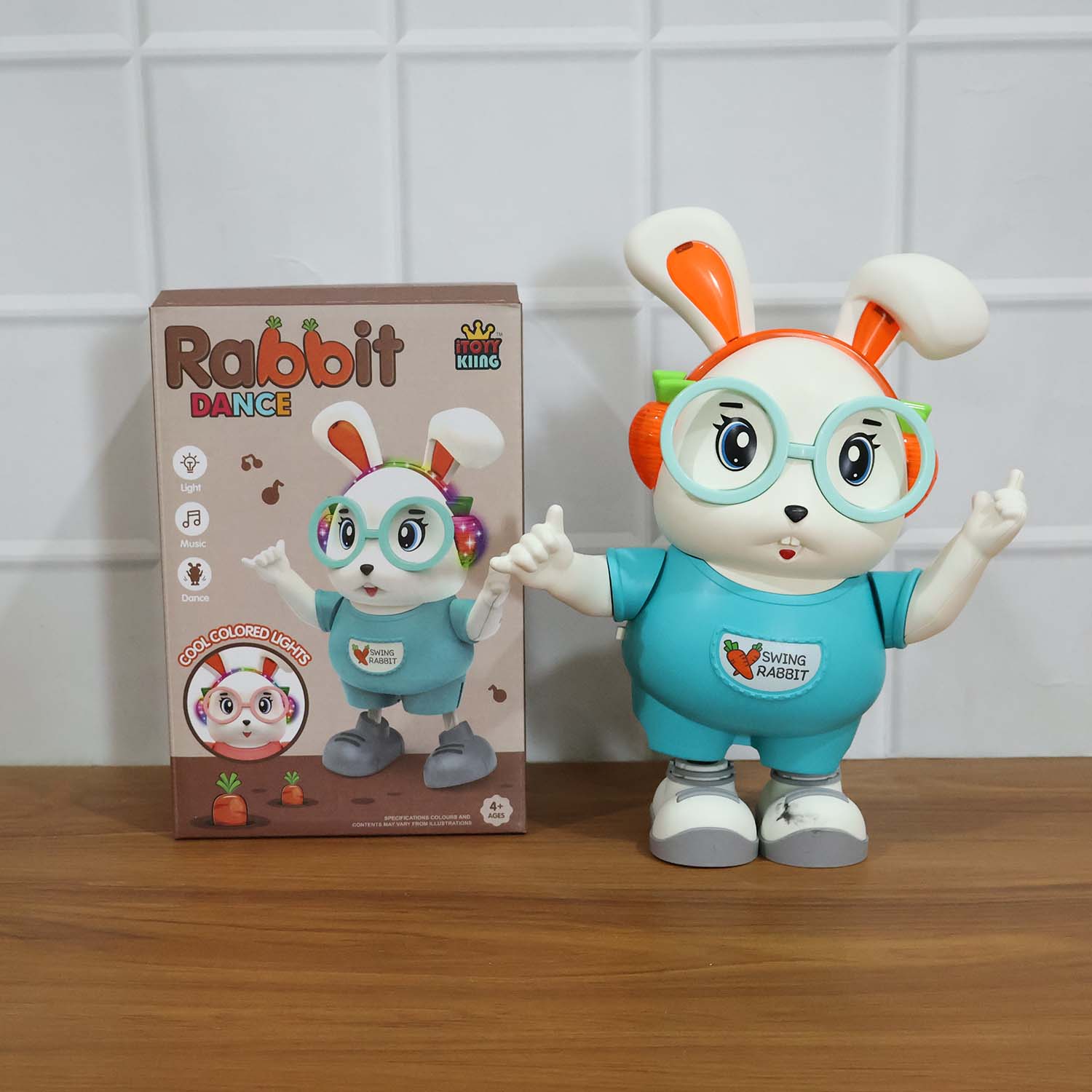 Swing Rabbit Musical Dancing Toy with Light-Up Ears (1 Pc) - Image 8