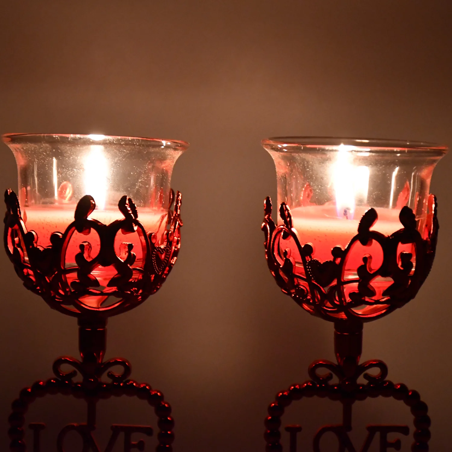 Tea Lights Holder Candle Stand, Diwali (2 Pc Set) - Image 3