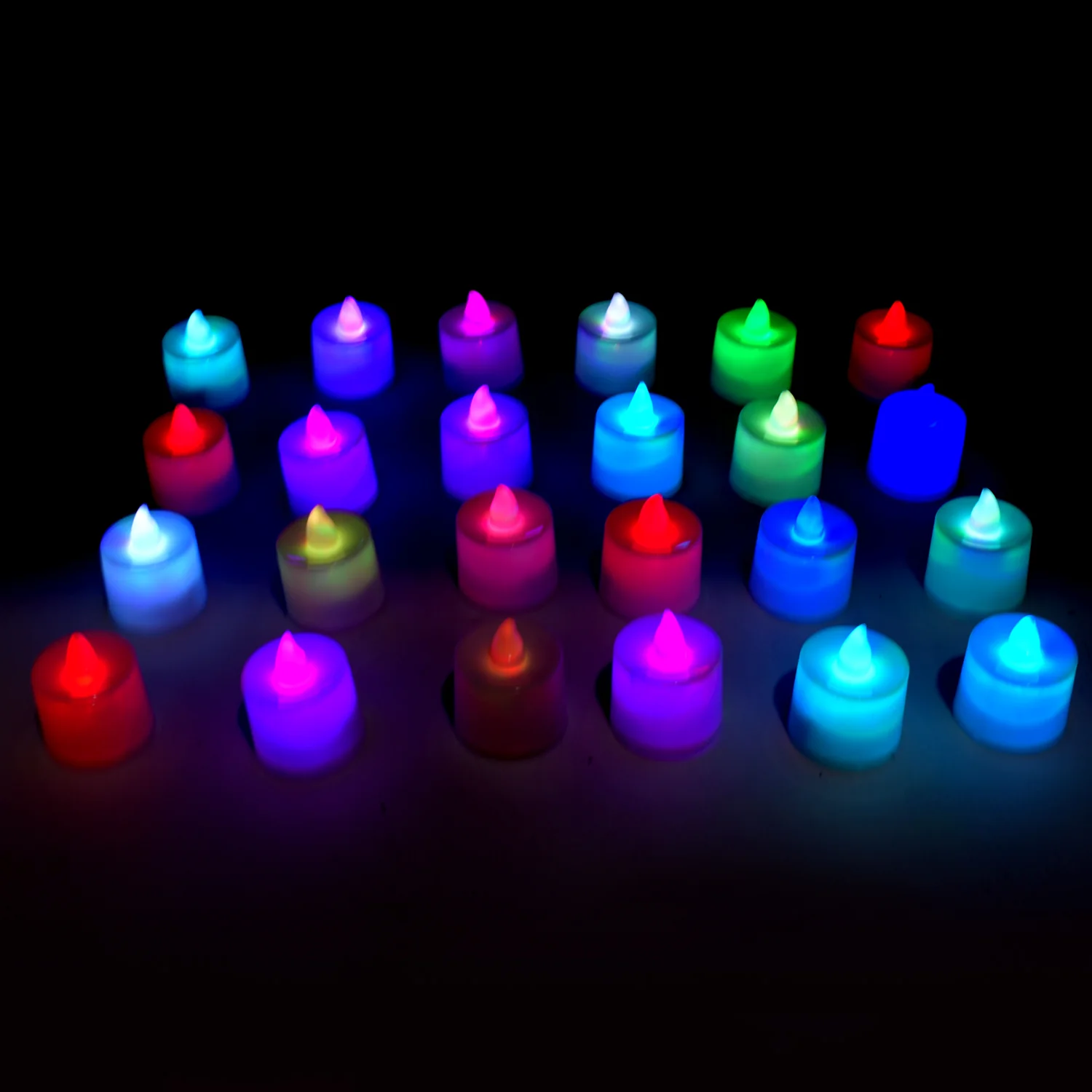 Multicolor LED Tealights Candles (24 Pack): Festive Decorations, Diwali - Image 3