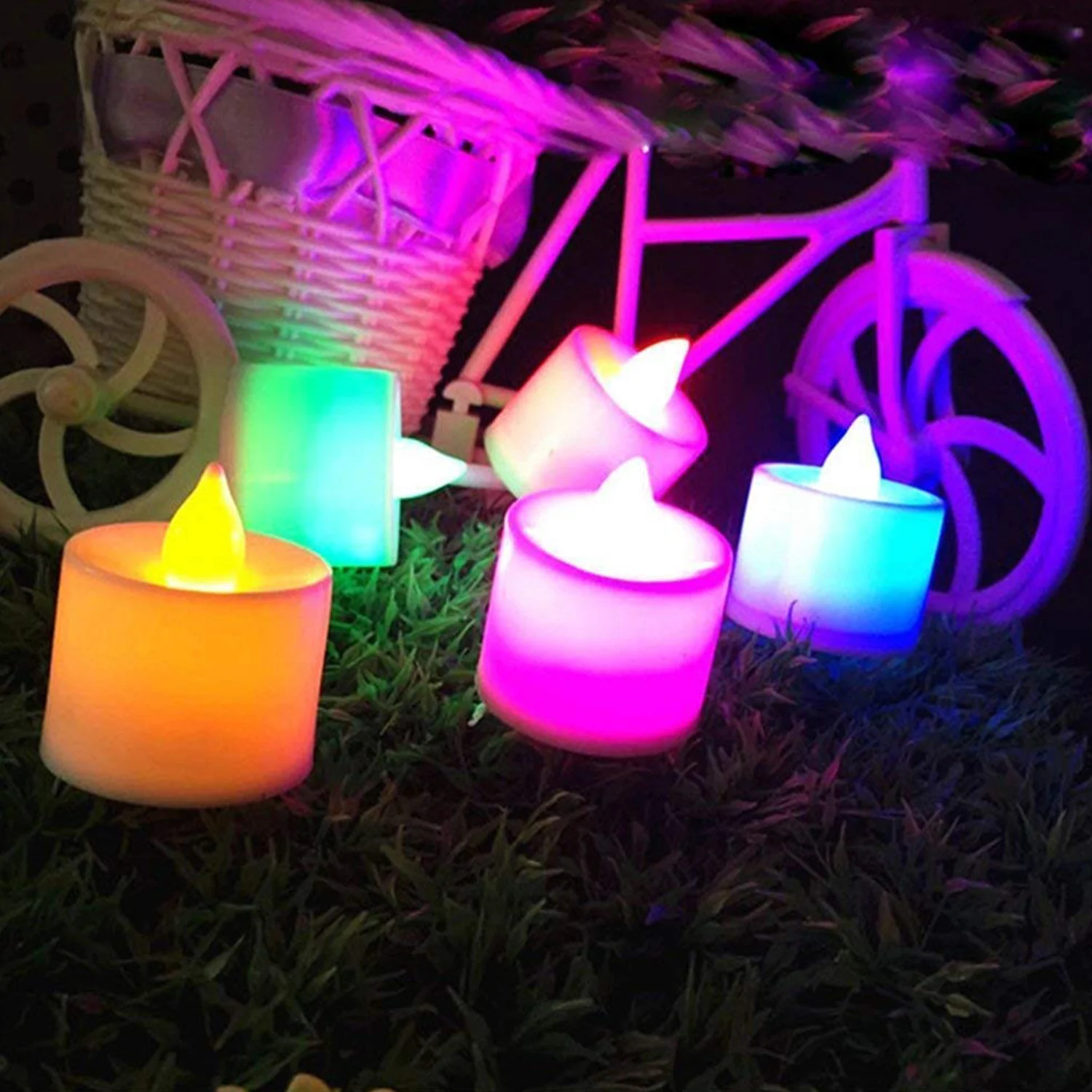 Multicolor LED Tealights Candles (24 Pack): Festive Decorations, Diwali - Image 6