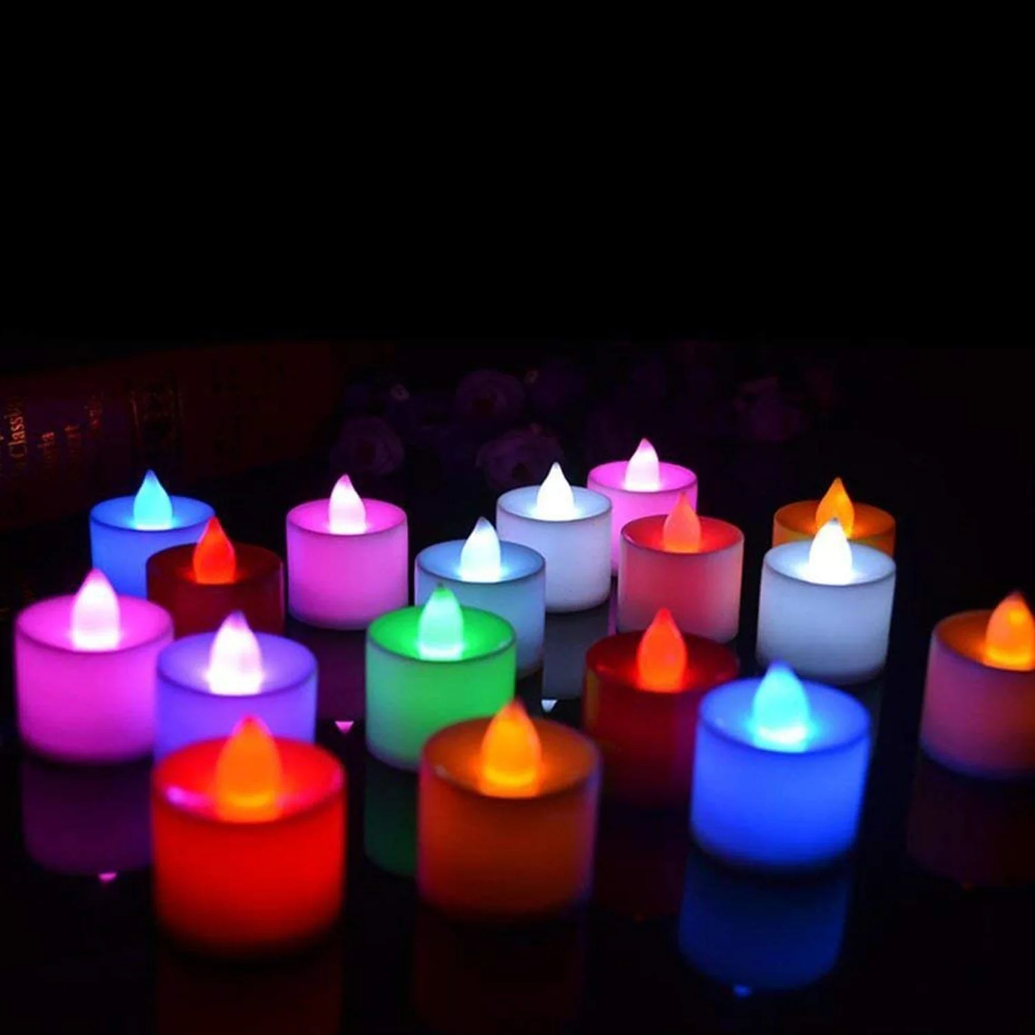 Multicolor LED Tealights Candles (24 Pack): Festive Decorations, Diwali - Image 7