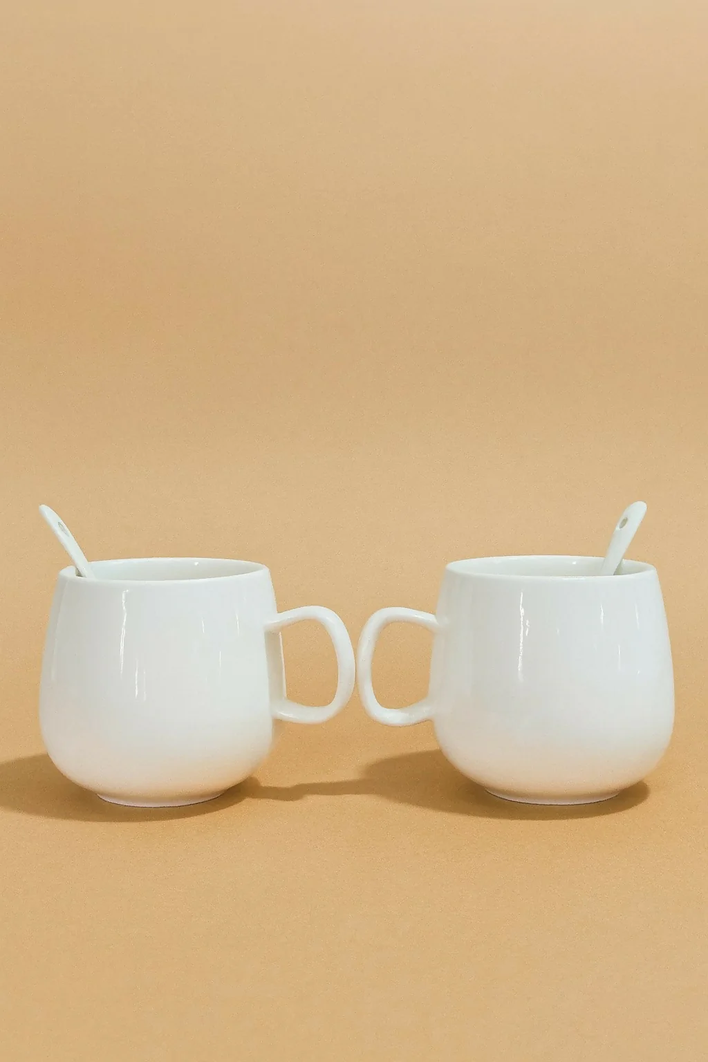 Teddy Bear Couple Ceramic Mug Set with Spoons – Gift for Couples - Image 2