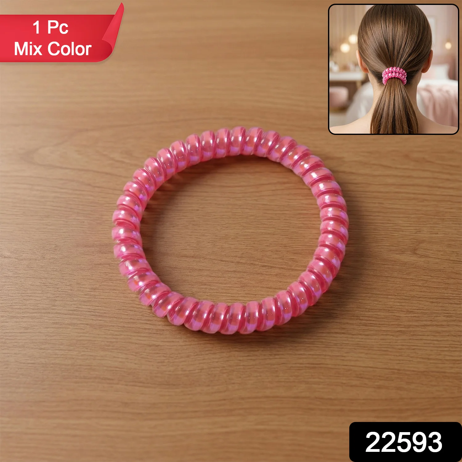 Telephone Wire Hair Band (1 Pc, Mix Color) - Image 2