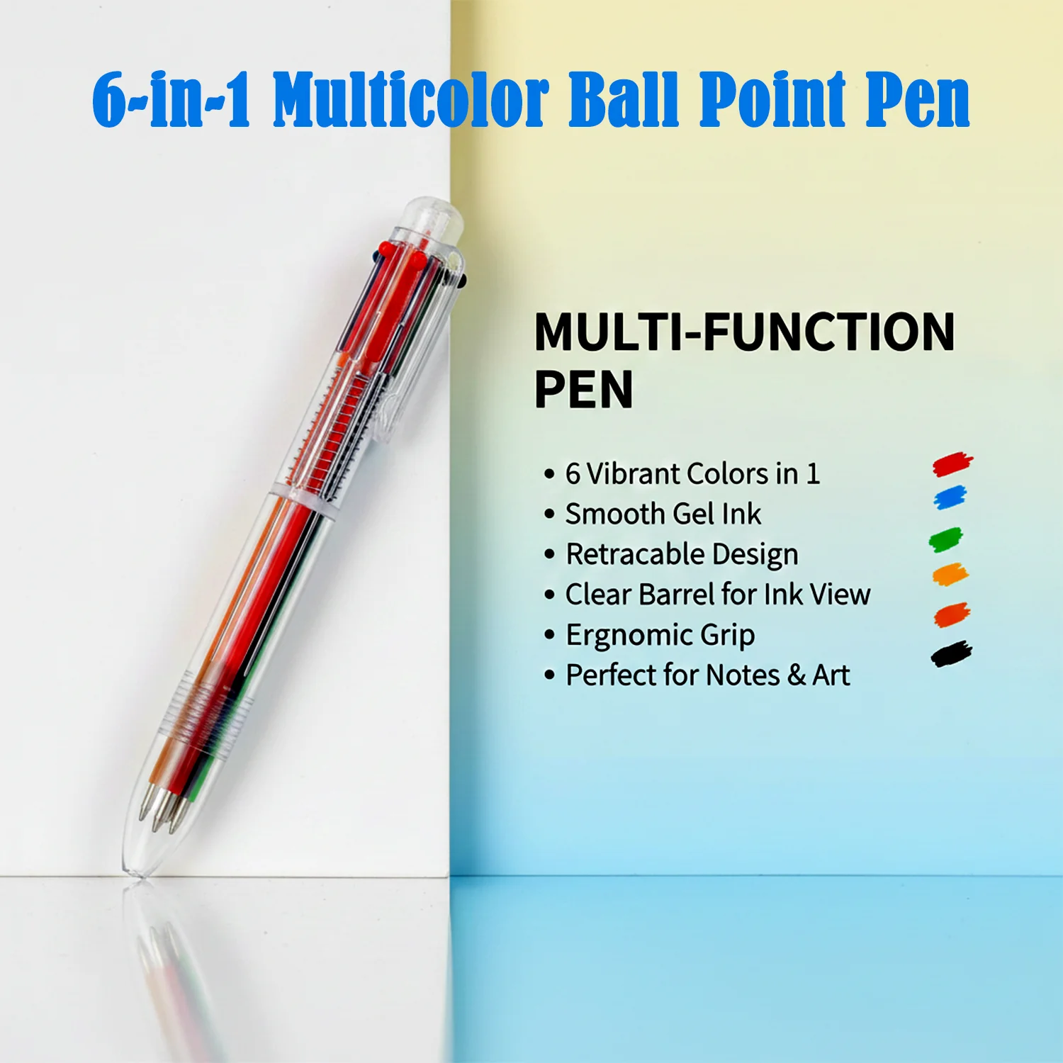 6-in-1 Multicolor Ball Point Pen - Image 4