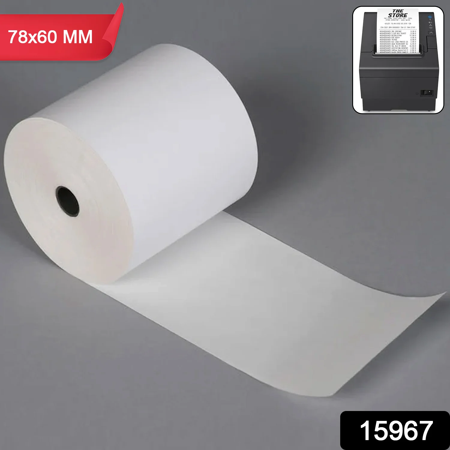 Thermal Label Roll for Barcode Printing (78 × 60 mm) - Image 2