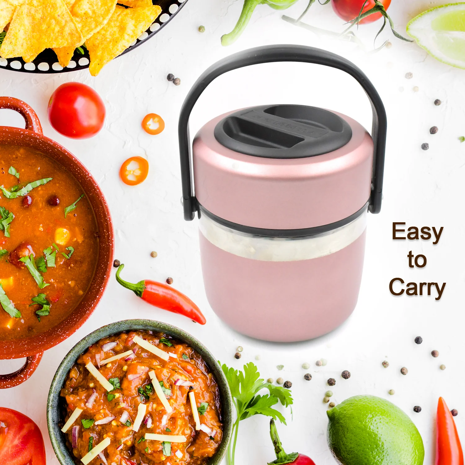 Leak-Proof Thermos Flask: Keeps Food Hot & Fresh (Stainless Steel, Multi-Color) - Image 5