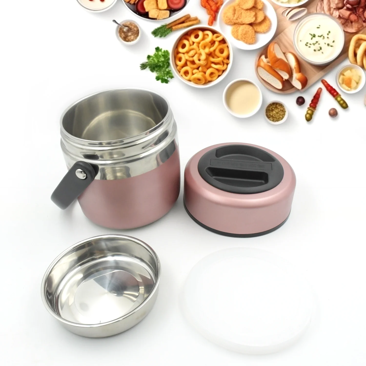 Leak-Proof Thermos Flask: Keeps Food Hot & Fresh (Stainless Steel, Multi-Color) - Image 9