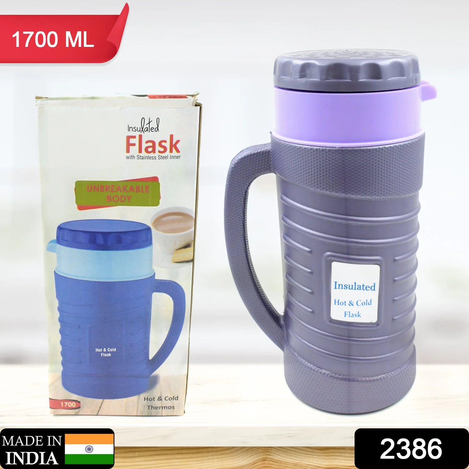 Stainless Steel Thermos Flask (Multiple Sizes) Travel Mug, Coffee, Tea - Image 2