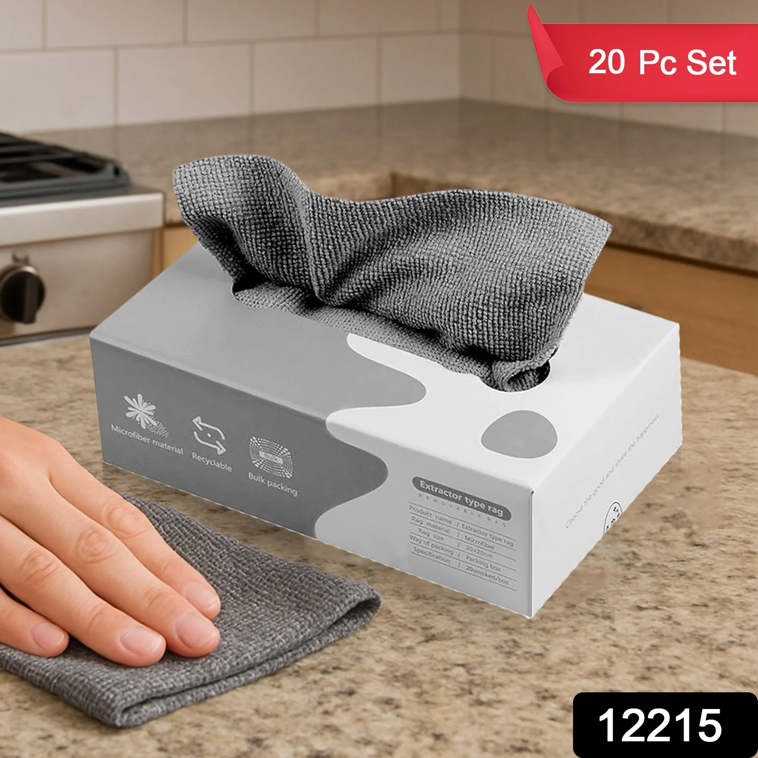 Thickened Magic Wipe Home Kitchen Car Multi-Functional Cleaning Rag (20 Pc) - Image 2