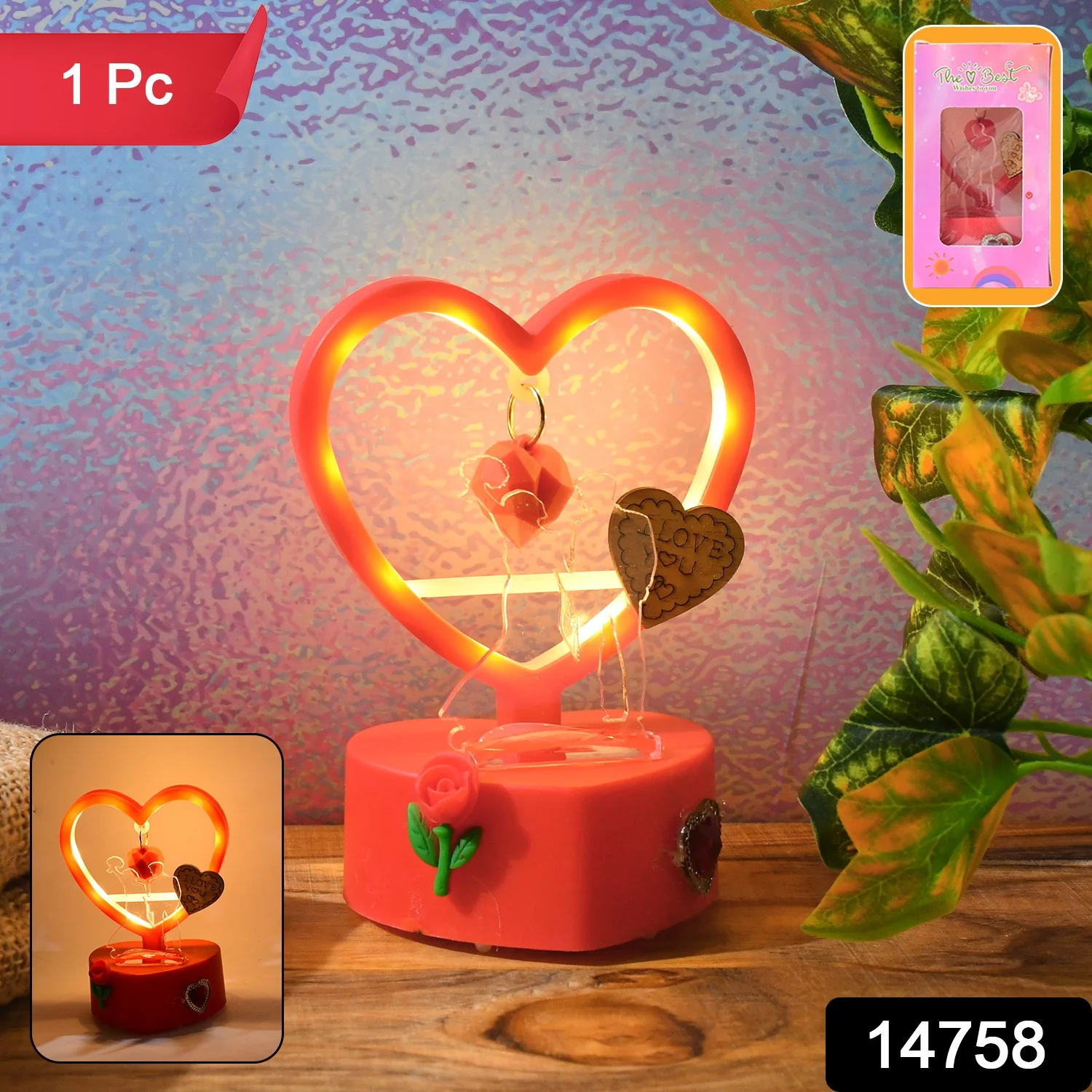 This Romantic Heart-Shaped LED Light Showpiece (1 Pc) - Image 2