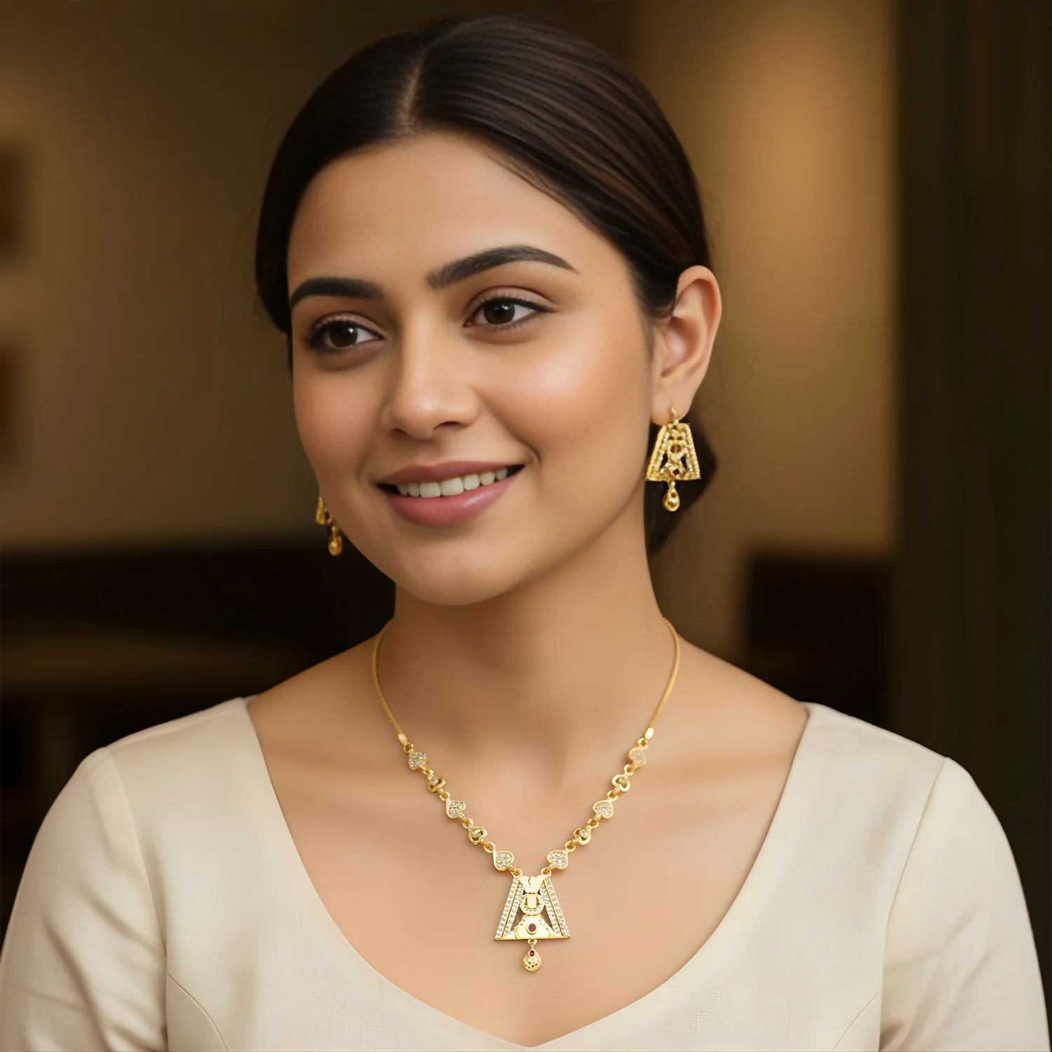 Timeless Beauty Necklace Set with Elegant Classic Design for Women Festive Wear - Image 4
