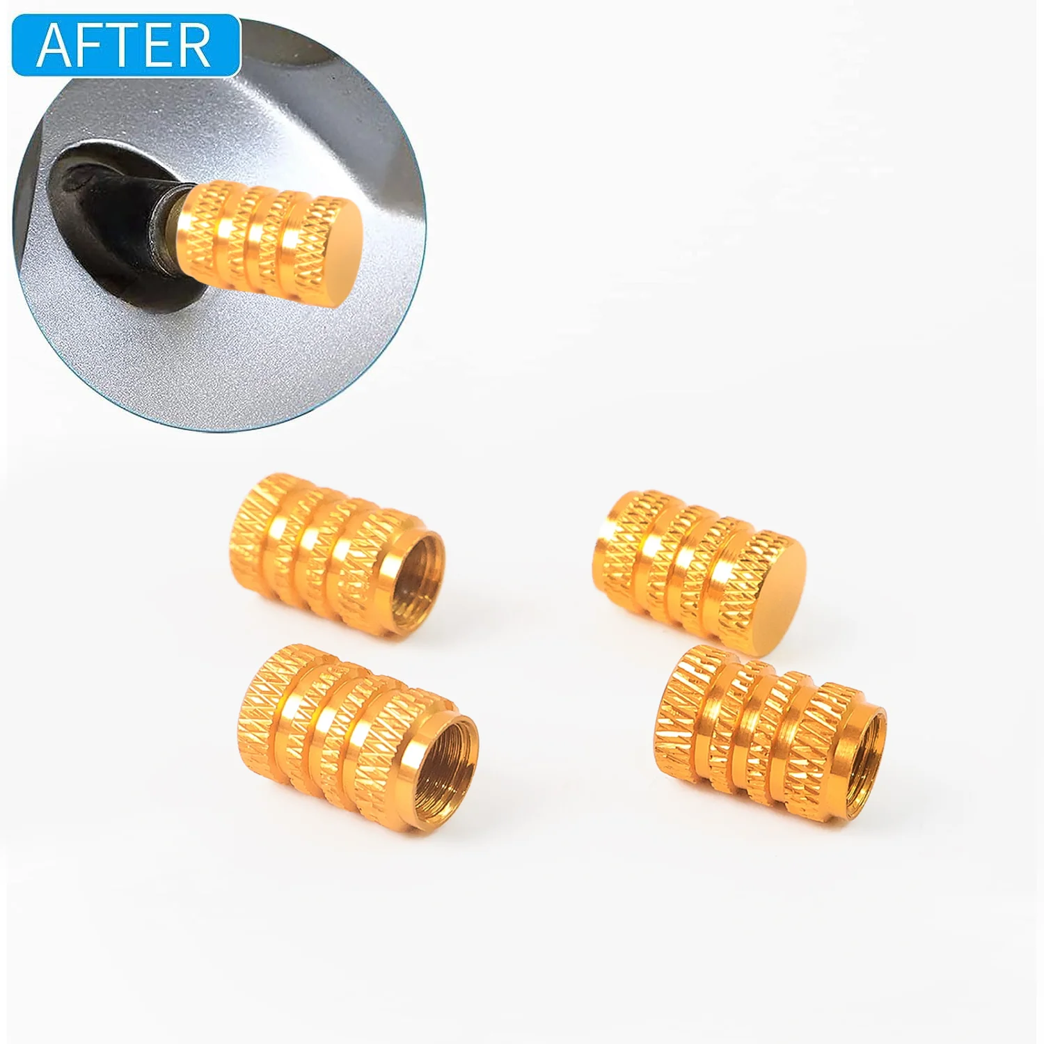 Tire Valve Stem Caps Fit 4pcs Silver - Image 10