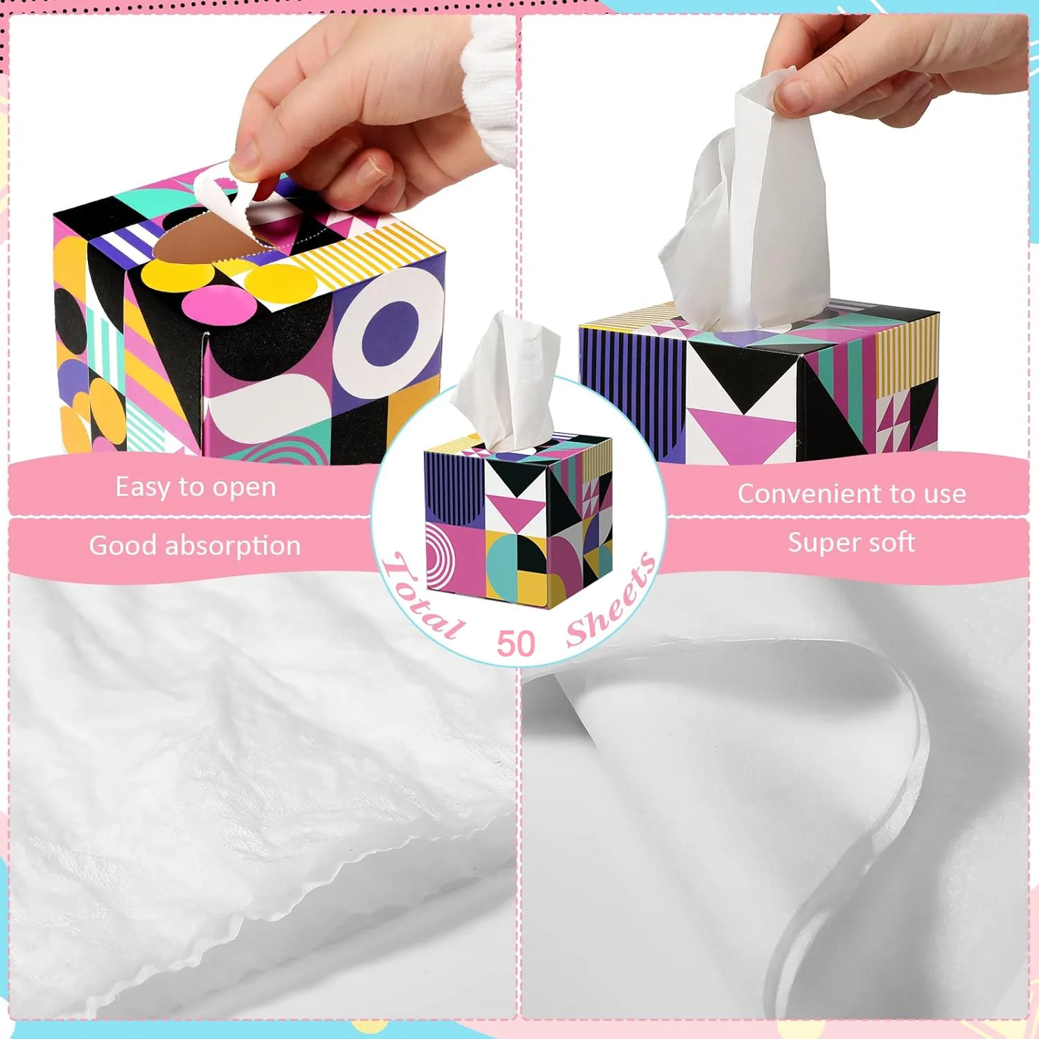 Tissues Cube Box – and Practical Tissue Holder for Home & Office (50 Pcs Set) - Image 7