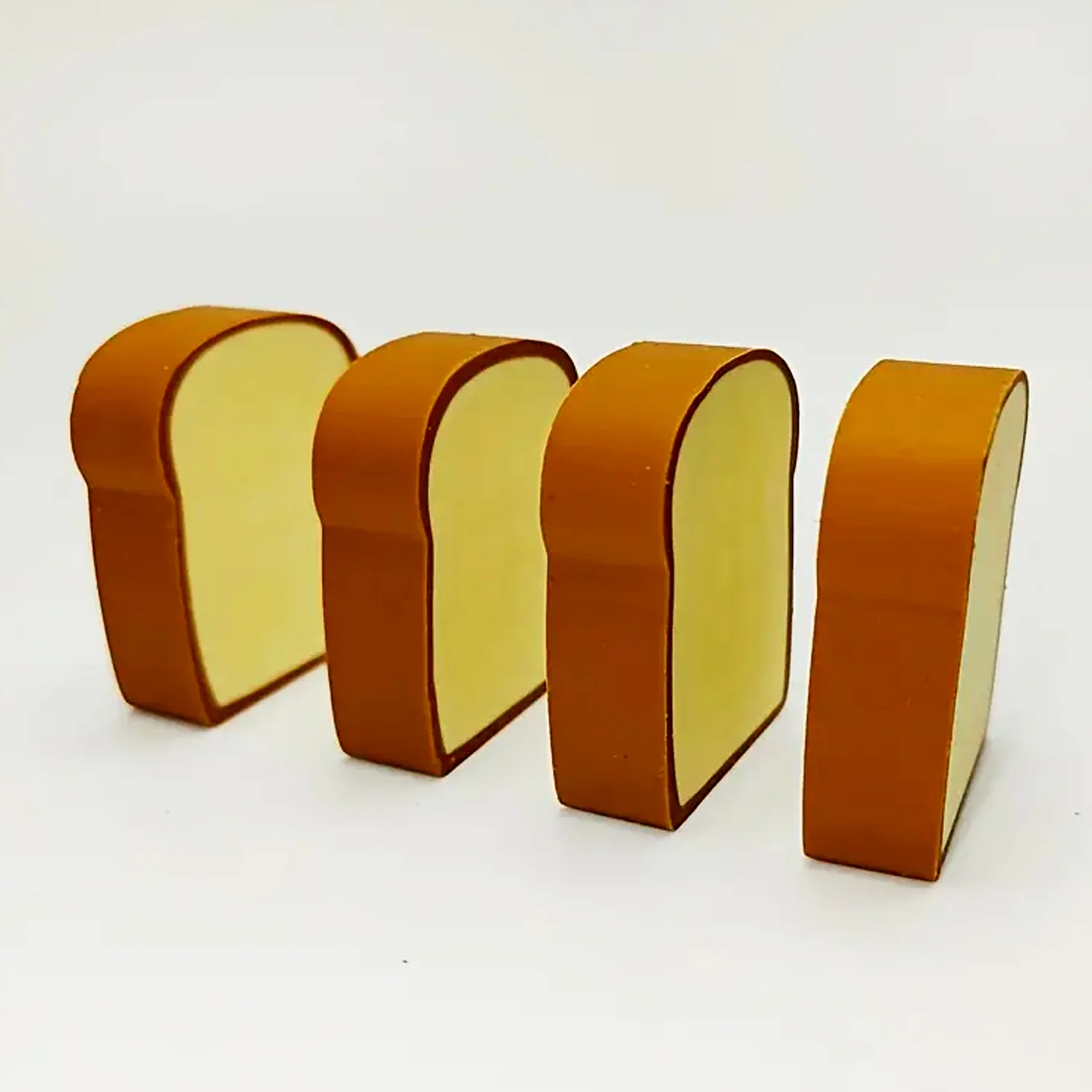 3D Toast Bread Shape Eraser for Kids, Cartoons Erasers Toast Bread Erasers Bread Shaped Eraser for Students, Gift, Cute Fun Food Erasers for School Classroom, Stationery for Boys & Girls (4 Pcs Set) - Image 5